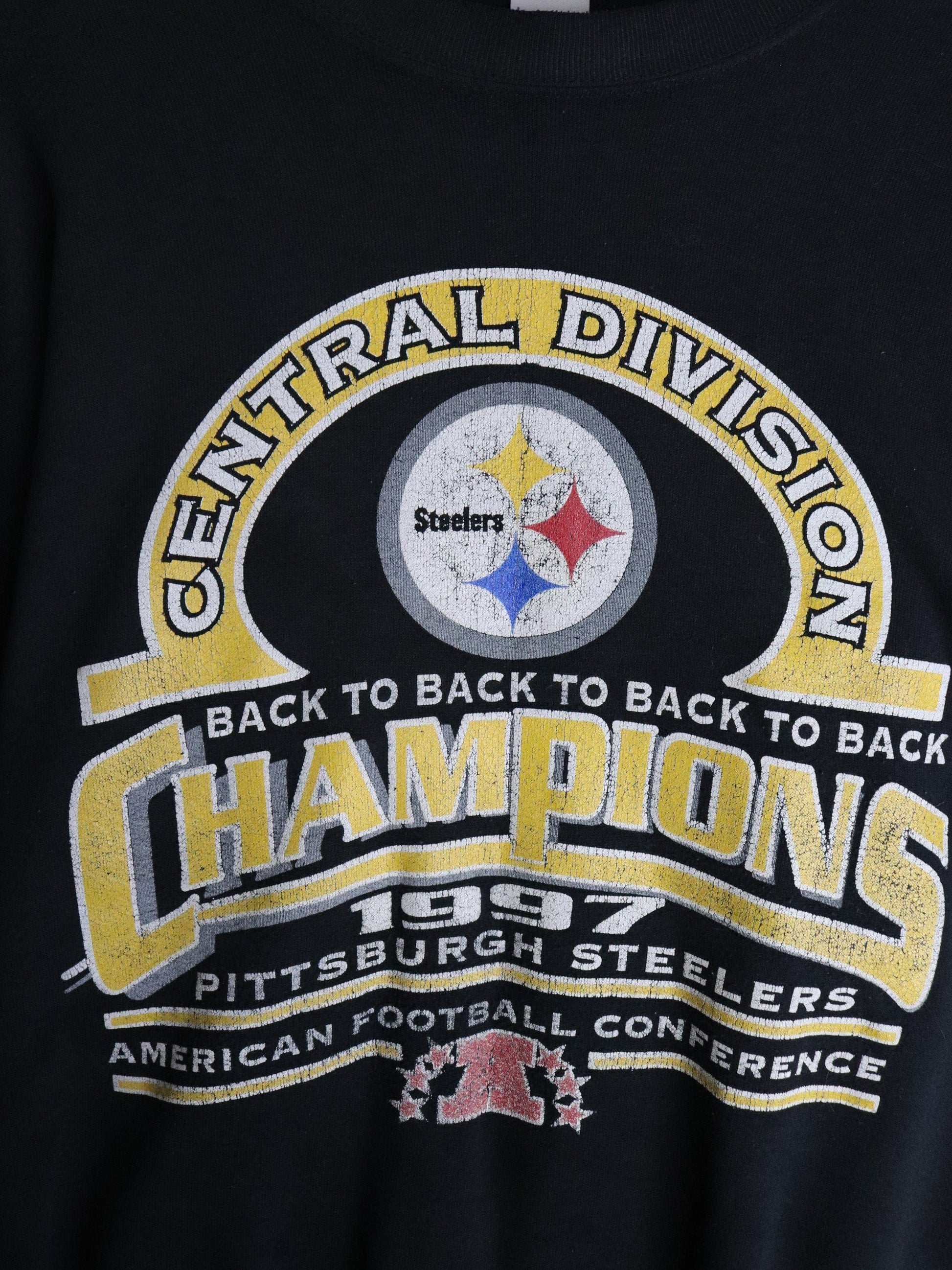 Vintage Pittsburgh Steelers Sweatshirt Mens XL Black from propervintagecanada