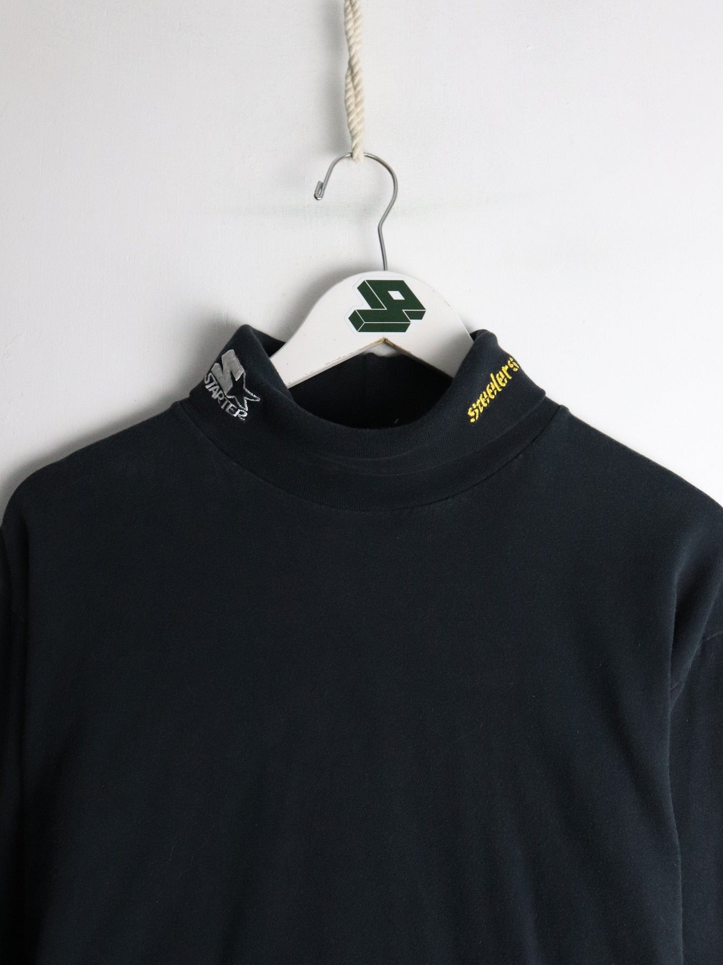 Vintage Pittsburgh Steelers T Shirt Fits Mens Small Black Turtle Neck from propervintagecanada
