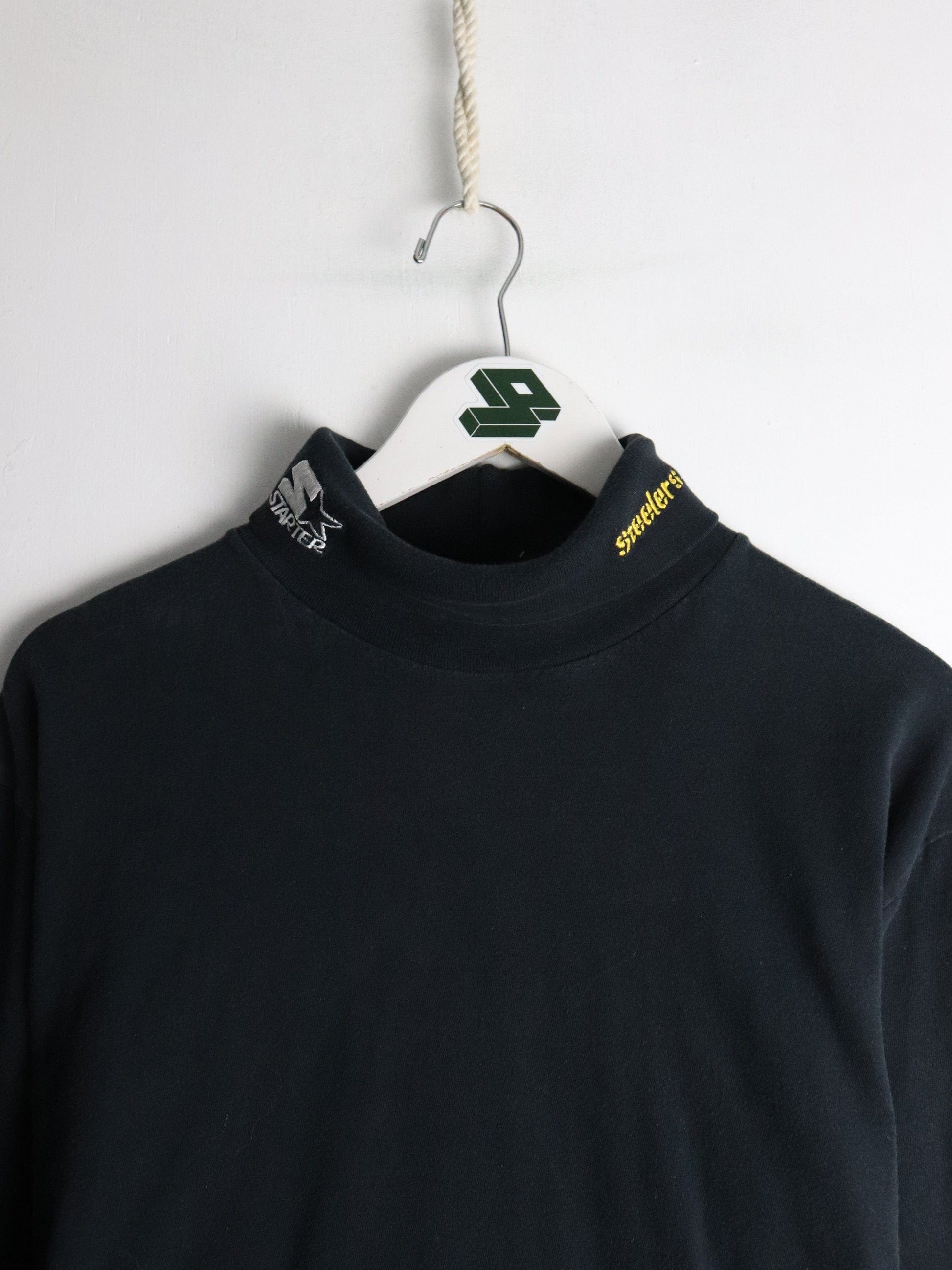 Vintage Pittsburgh Steelers T Shirt Fits Mens Small Black Turtle Neck from propervintagecanada