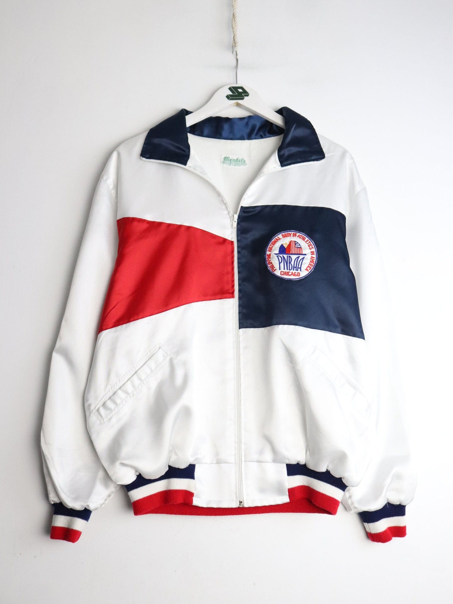 Vintage PNBAA Chicago Jacket Mens XL White Philippines from propervintagecanada