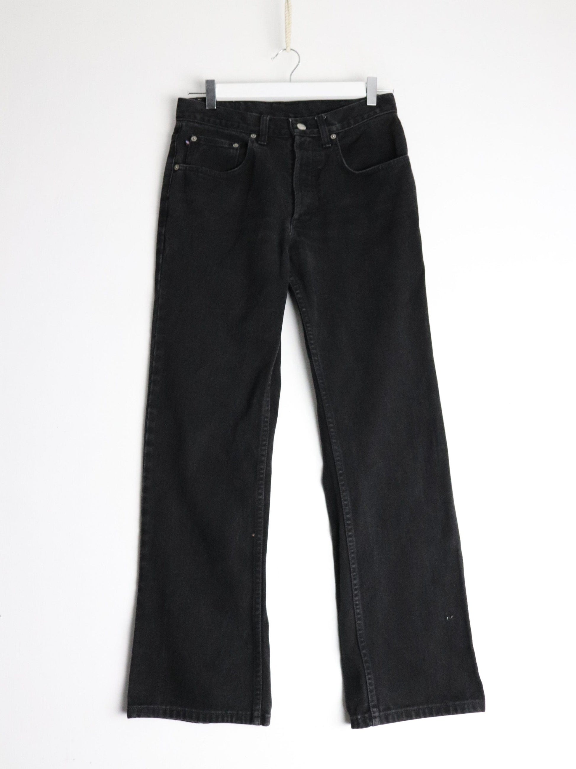 Vintage Polo Jeans Co Ralph Lauren Pants Mens 30 x 29 Black Denim Jeans from propervintagecanada
