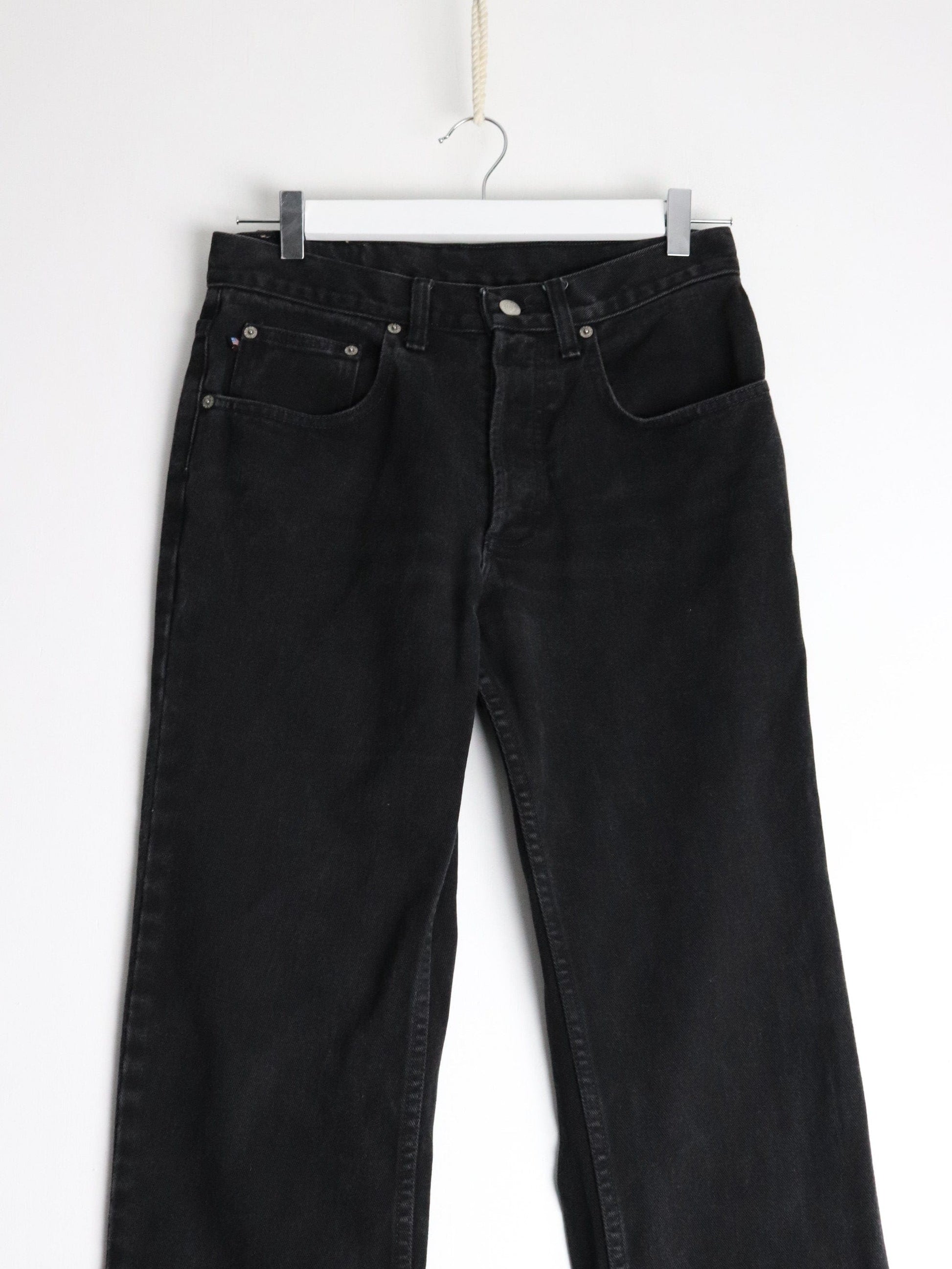 Vintage Polo Jeans Co Ralph Lauren Pants Mens 30 x 29 Black Denim Jeans from propervintagecanada