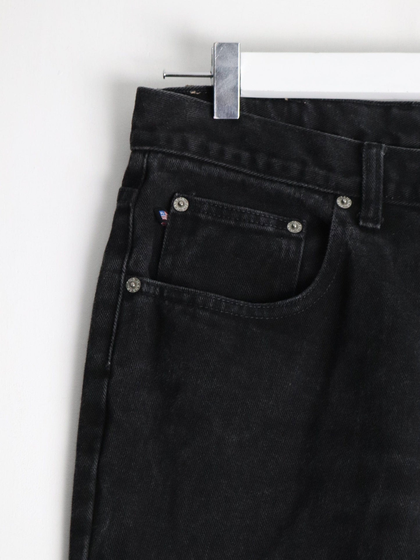 Vintage Polo Jeans Co Ralph Lauren Pants Mens 30 x 29 Black Denim Jeans from propervintagecanada