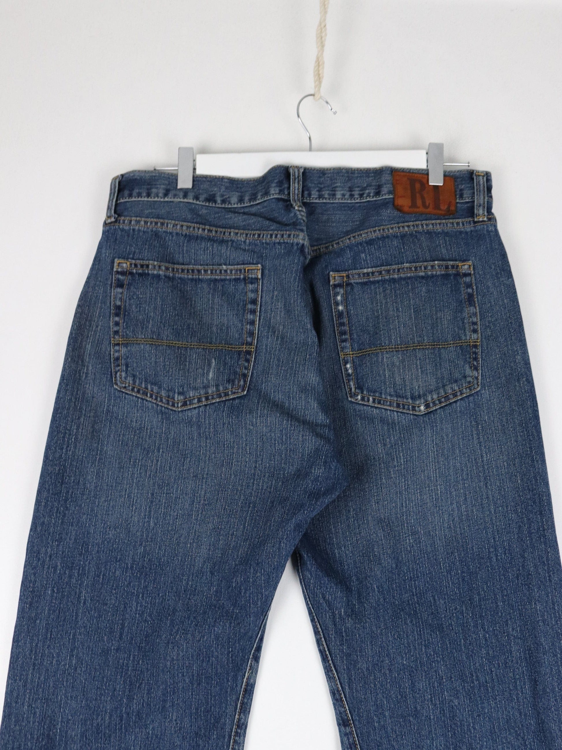 Vintage Polo Ralph Lauren Pants Fits Mens 34 x 31 Blue Denim Jeans from propervintagecanada