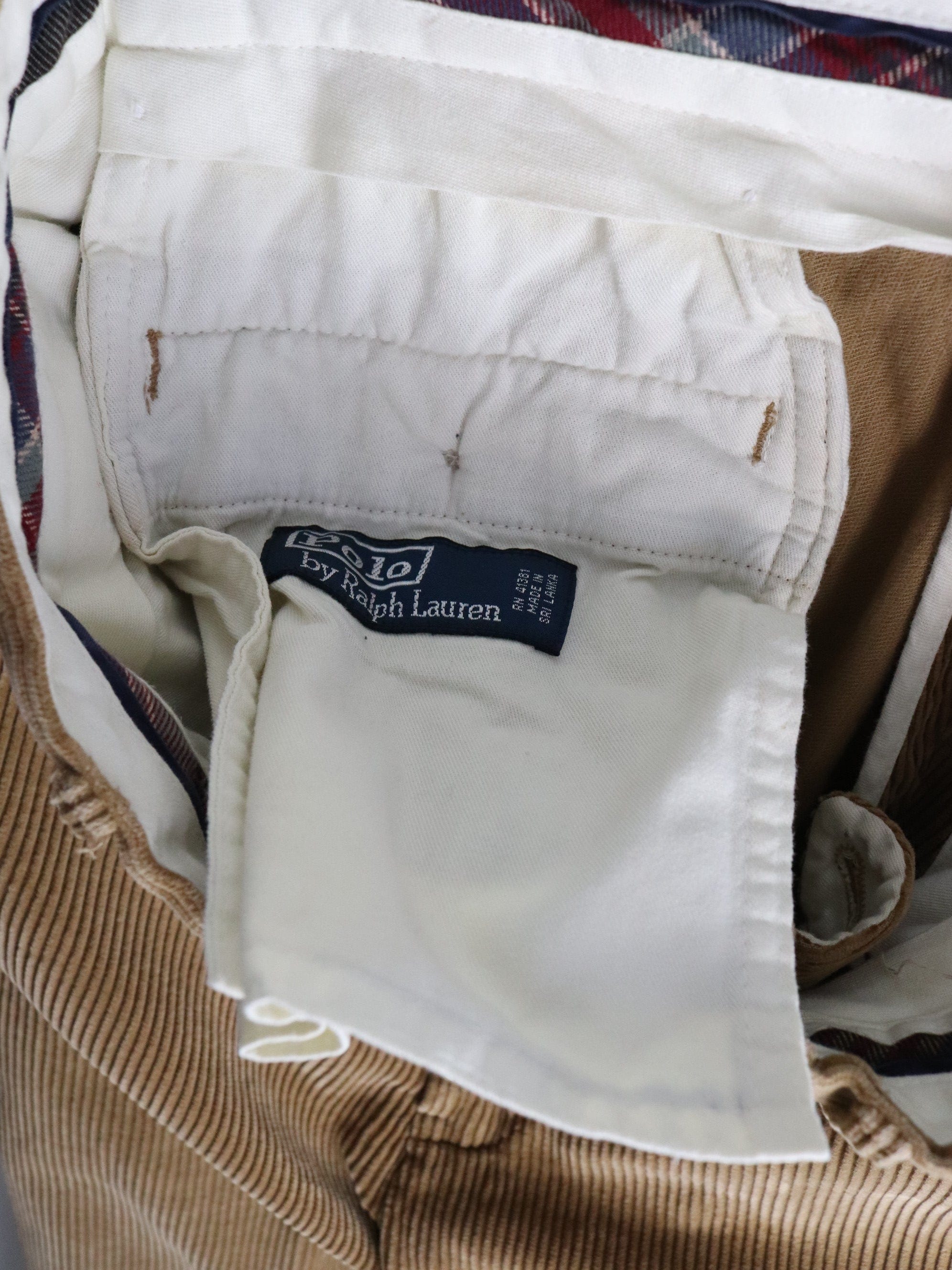 Vintage Polo Ralph Lauren Pants Mens 33 x 30 Brown Corduroy