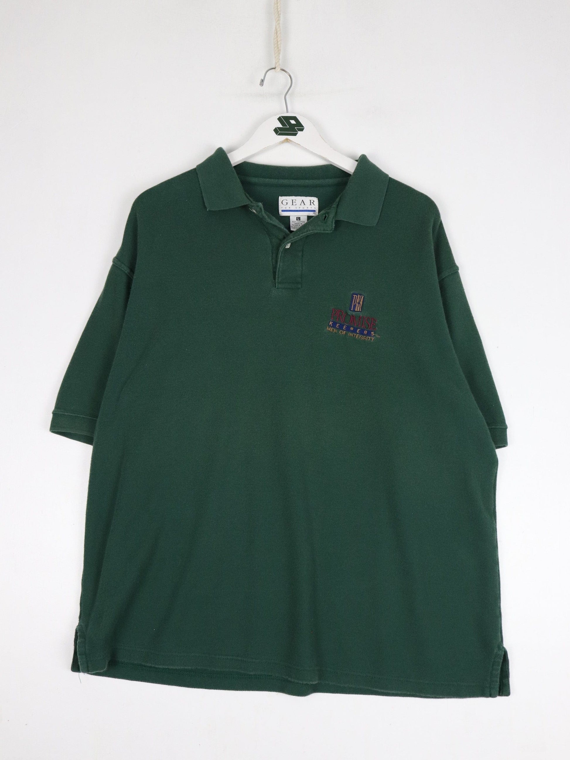 Vintage Promise Keepers Polo Shirt Mens Large Green