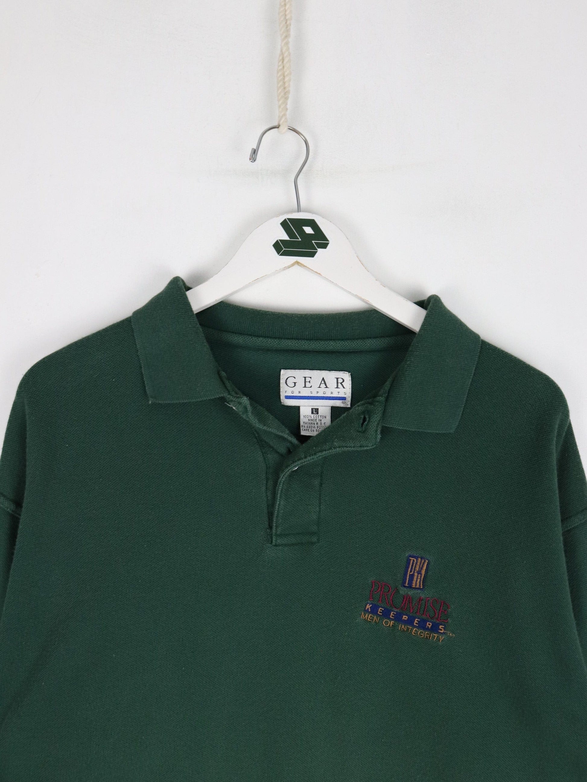 Vintage Promise Keepers Polo Shirt Mens Large Green