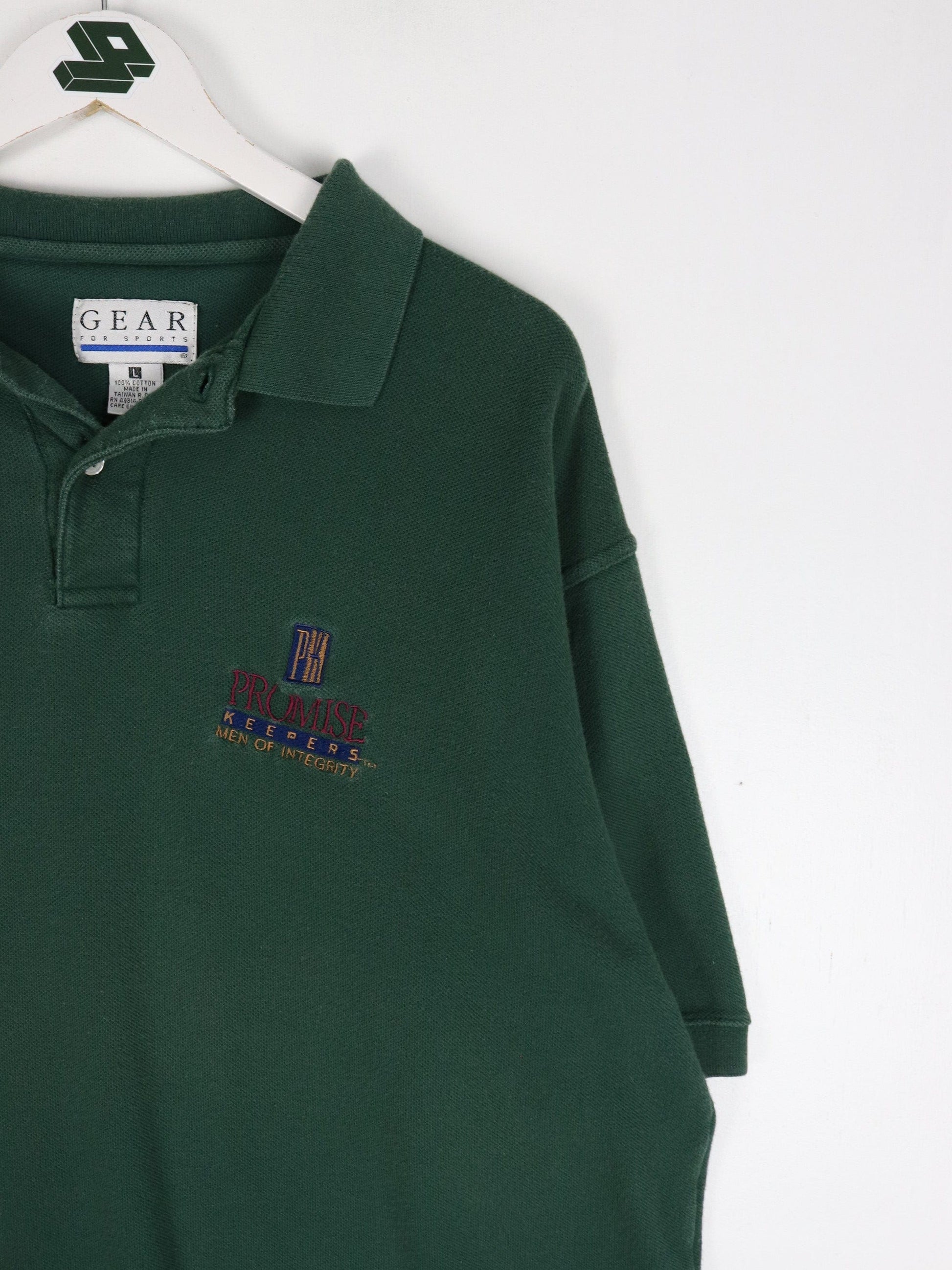 Vintage Promise Keepers Polo Shirt Mens Large Green