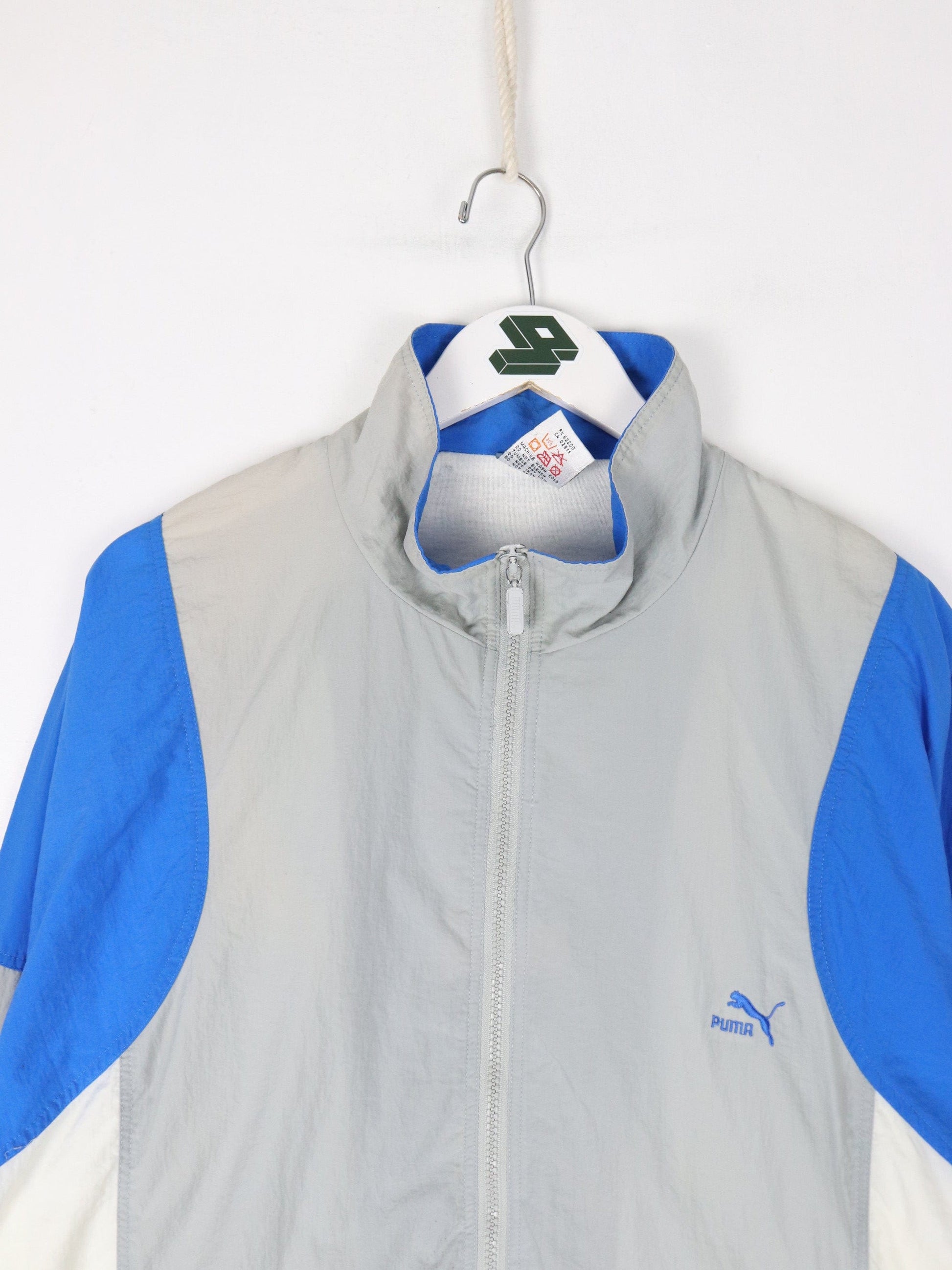 Vintage Puma Windbreaker Mens Large Grey Jacket 90s from propervintagecanada