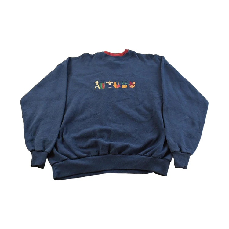 Vintage Pumpkin Autumn Crewneck Sweatshirt Women's 2X from propervintagecanada
