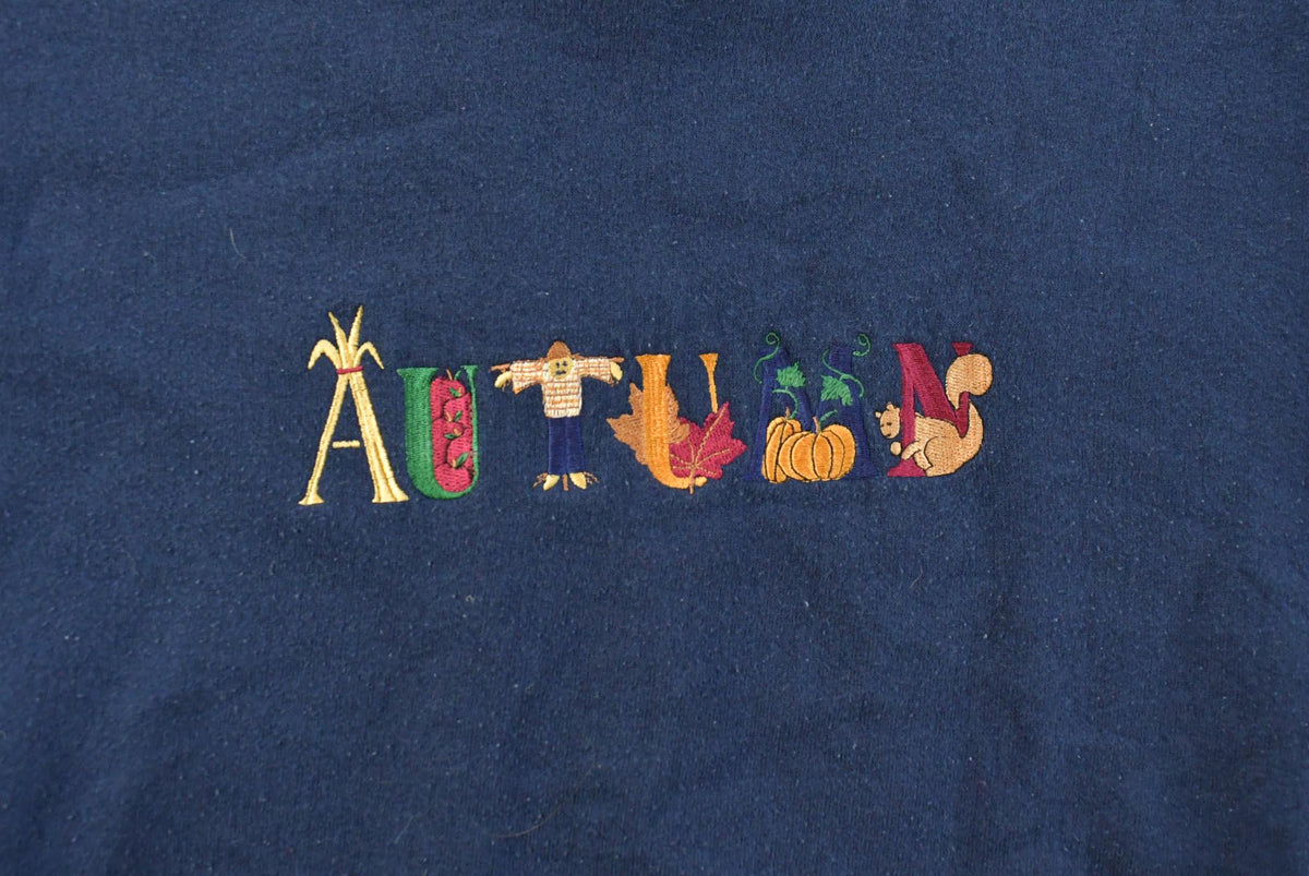 Vintage Pumpkin Autumn Crewneck Sweatshirt Women's 2X from propervintagecanada