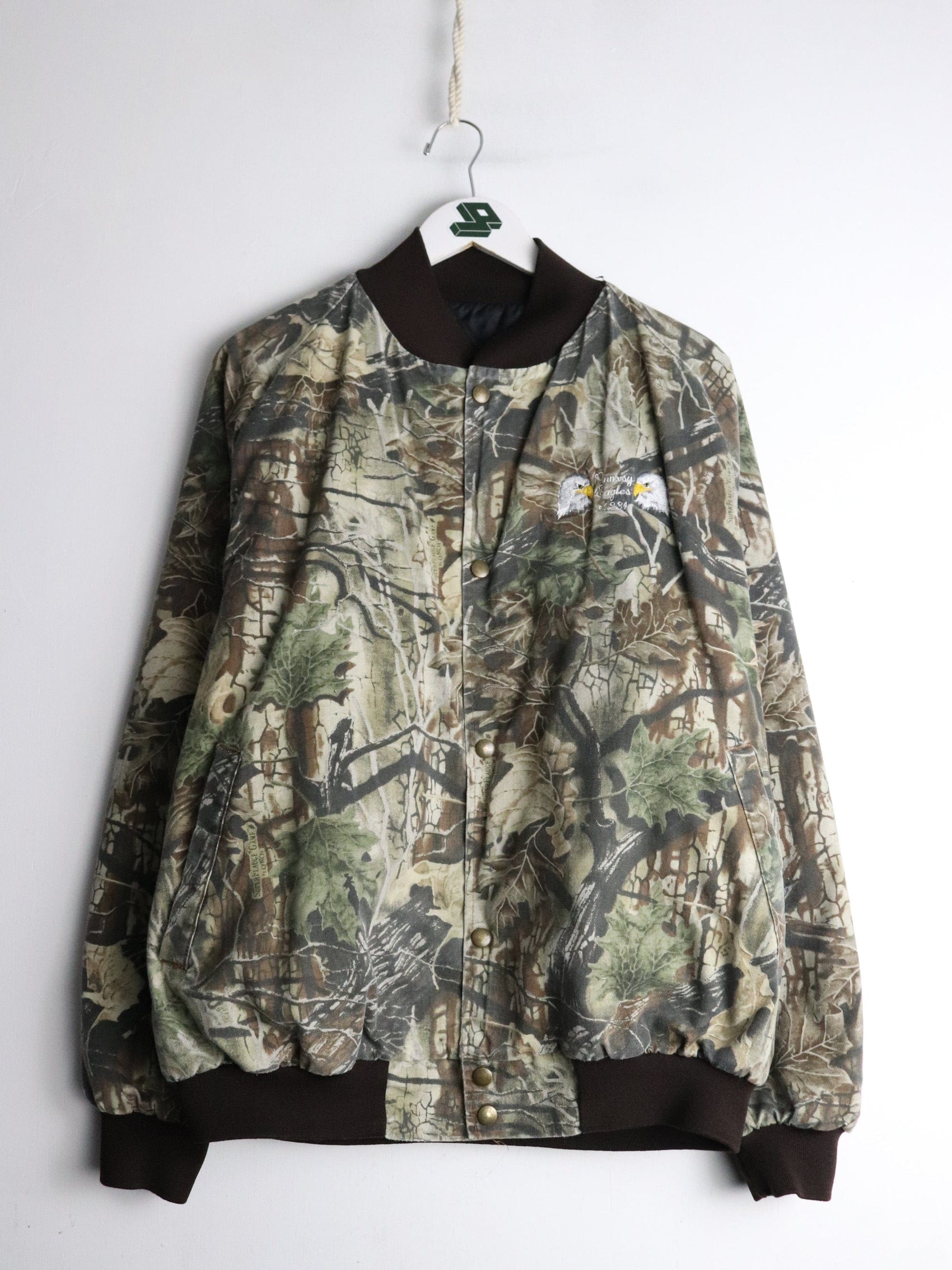 Vintage Punxsy Eagles Jacket Mens XL Brown Tree Camo from propervintagecanada