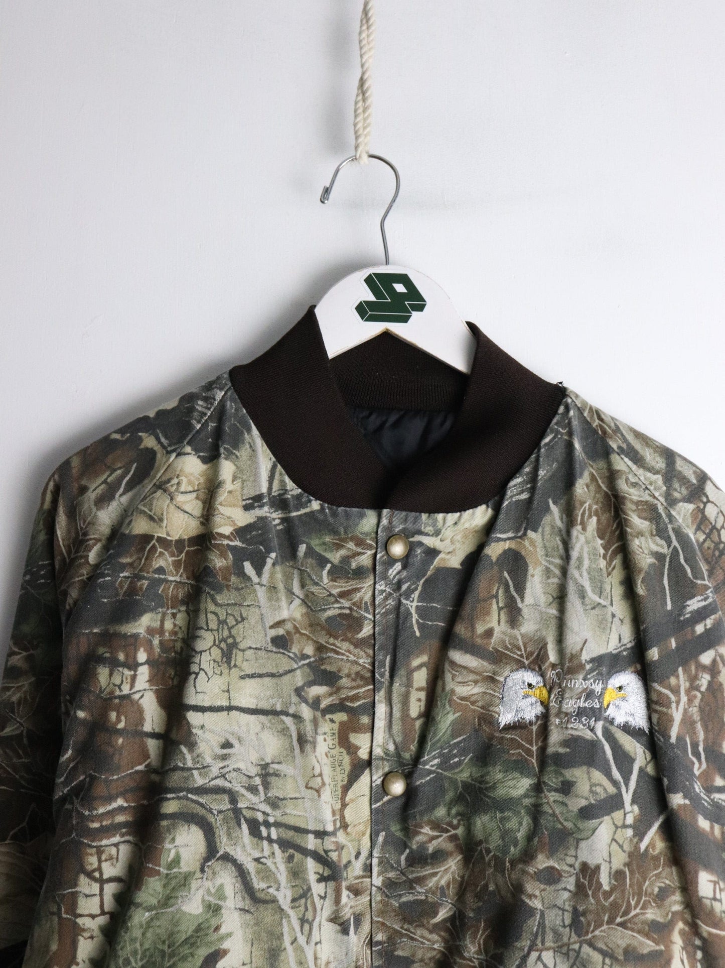 Vintage Punxsy Eagles Jacket Mens XL Brown Tree Camo from propervintagecanada