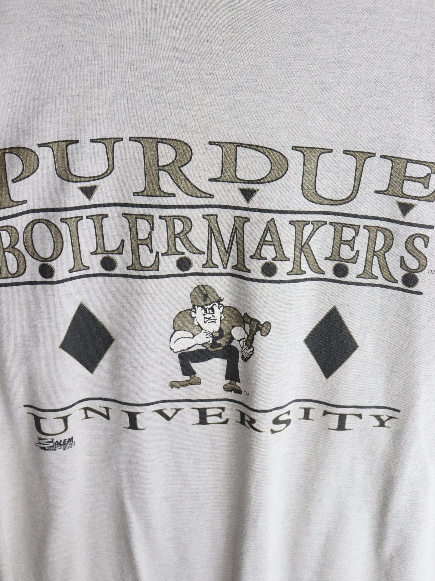 Vintage Purdue Boilermakers T Shirt Mens XL Grey