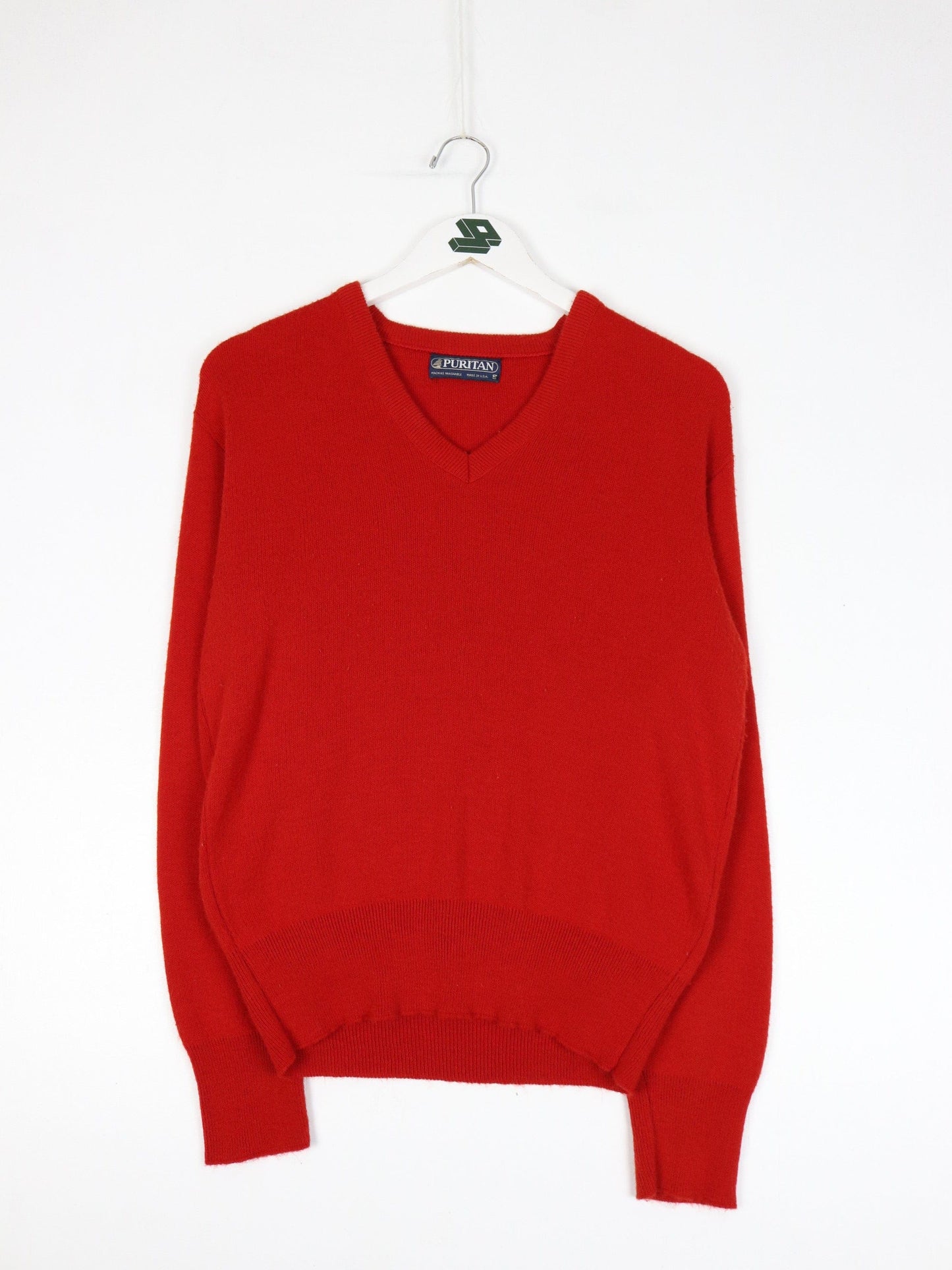 Vintage Puritan Sweater Mens Small Knit V Neck