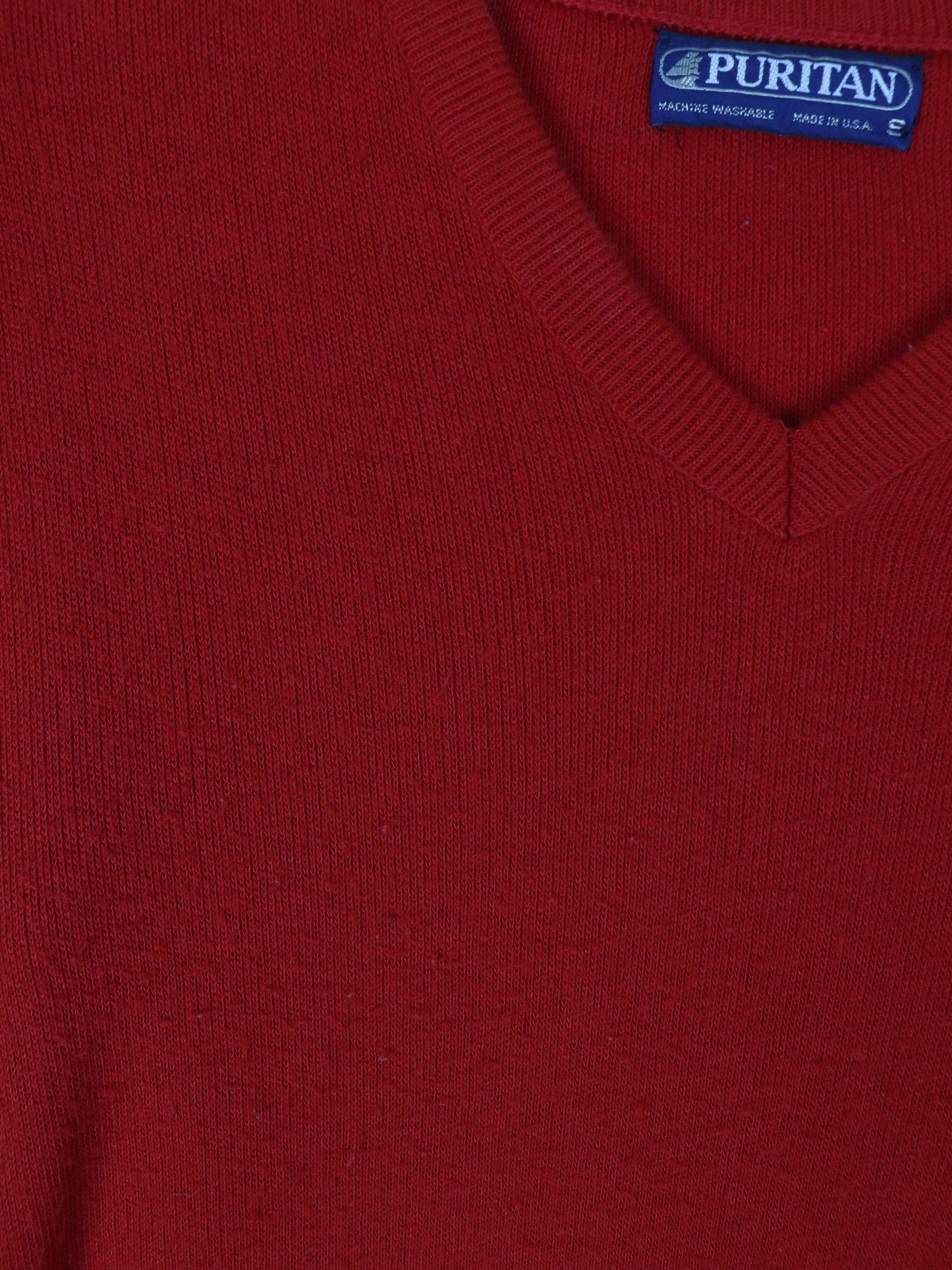 Vintage Puritan Sweater Mens Small Knit V Neck