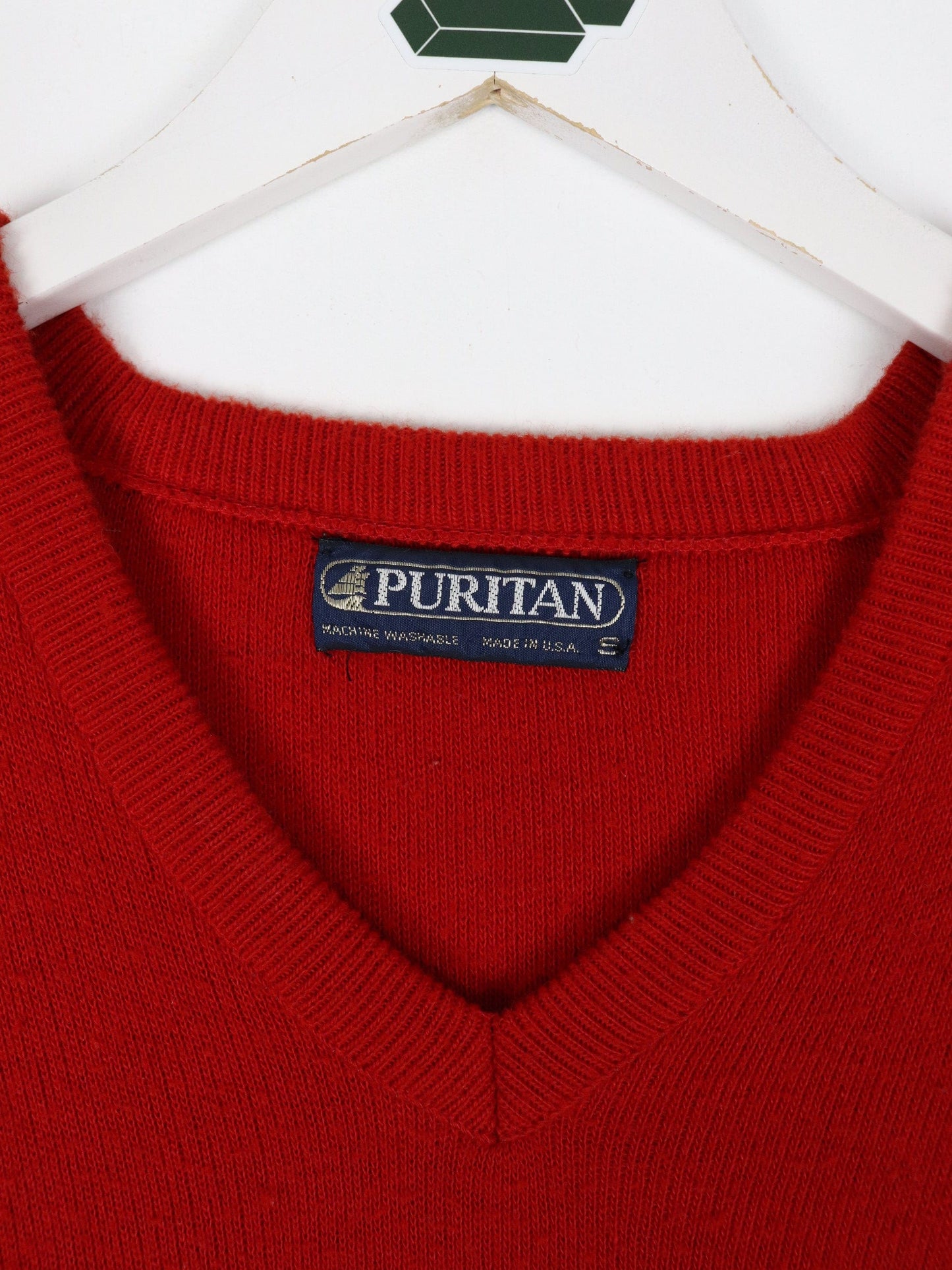 Vintage Puritan Sweater Mens Small Knit V Neck