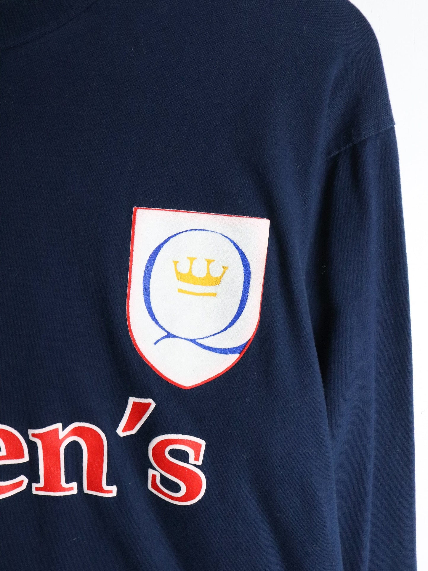 Vintage Queen's University T Shirt Mens Medium Blue