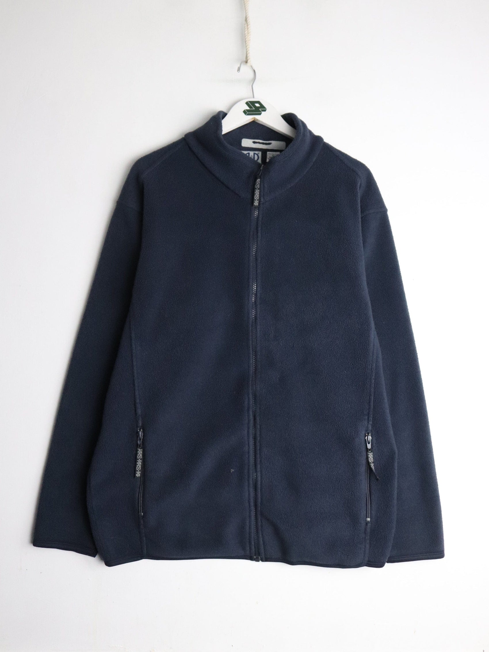 Vintage R & R Sport Sweater Mens Medium Blue Fleece Full Zip from propervintagecanada