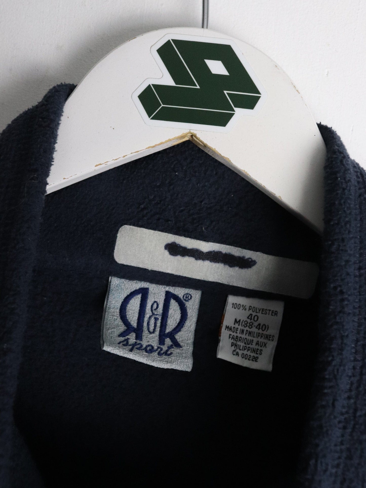 Vintage R & R Sport Sweater Mens Medium Blue Fleece Full Zip