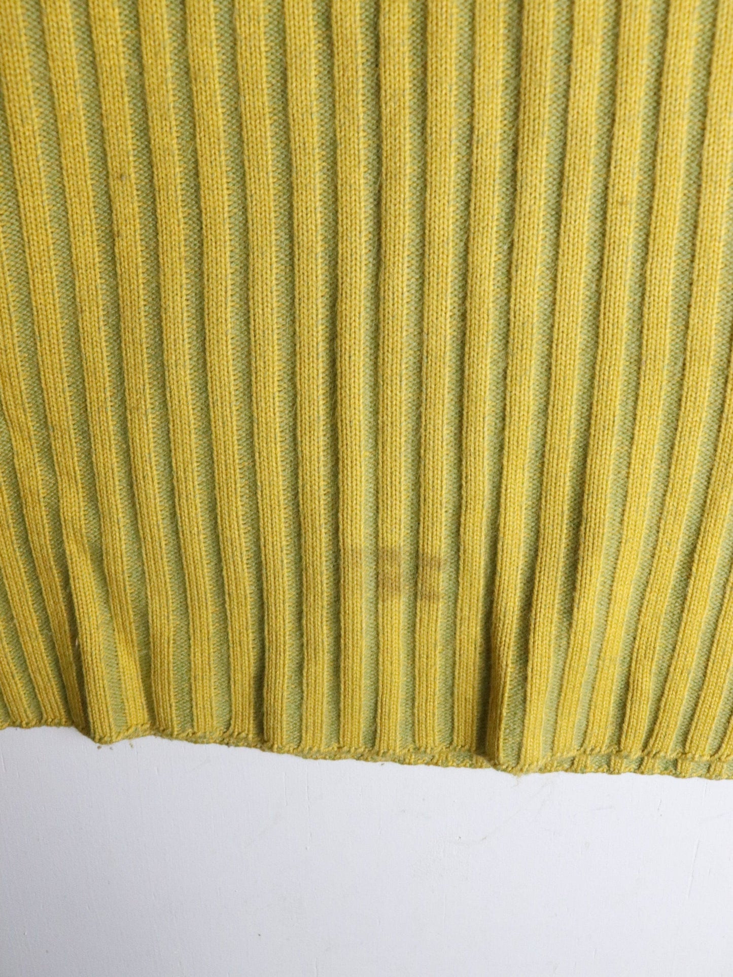 Vintage Red Zone Sweater Mens Medium Yellow Knit from propervintagecanada