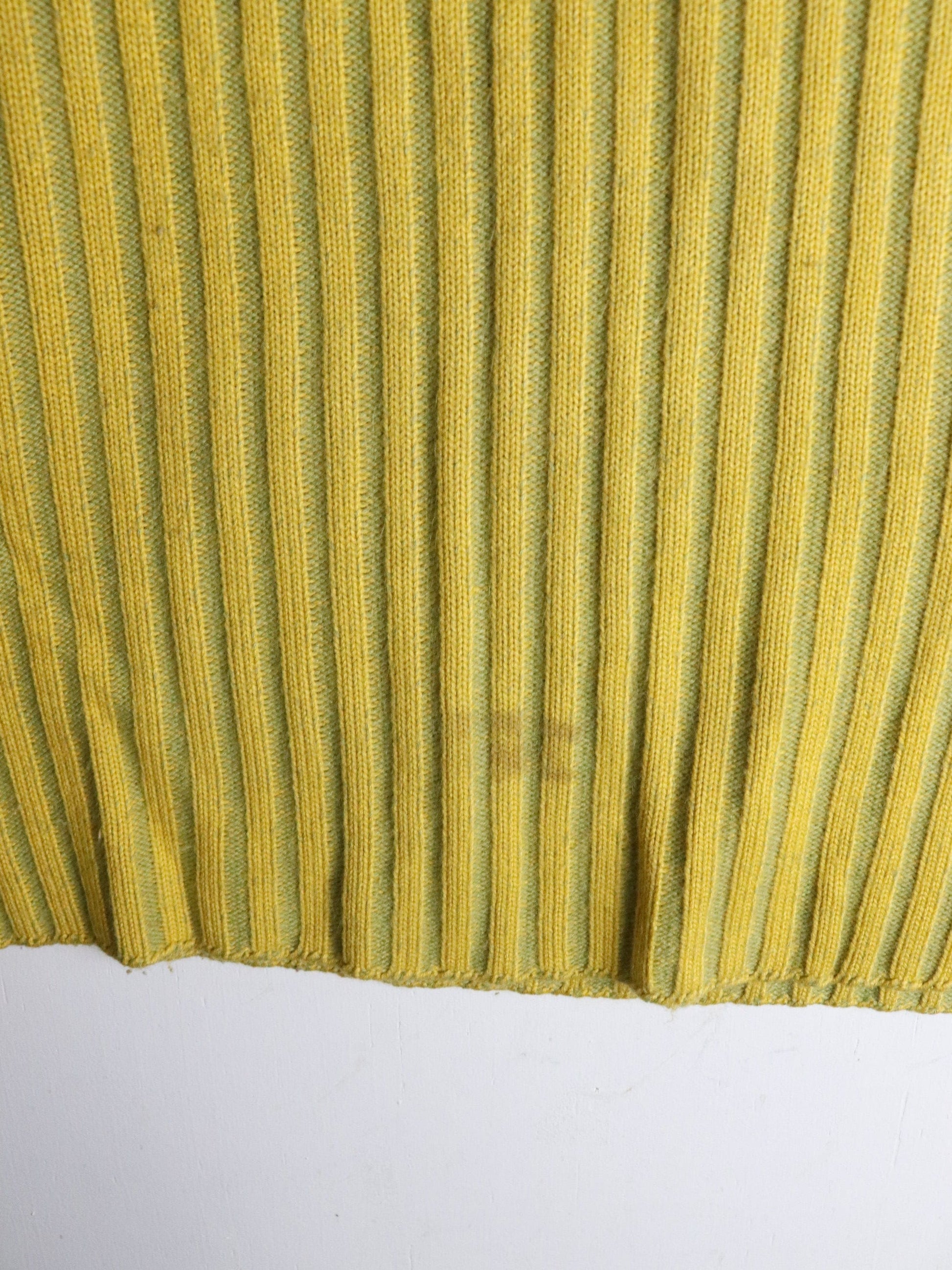 Vintage Red Zone Sweater Mens Medium Yellow Knit from propervintagecanada