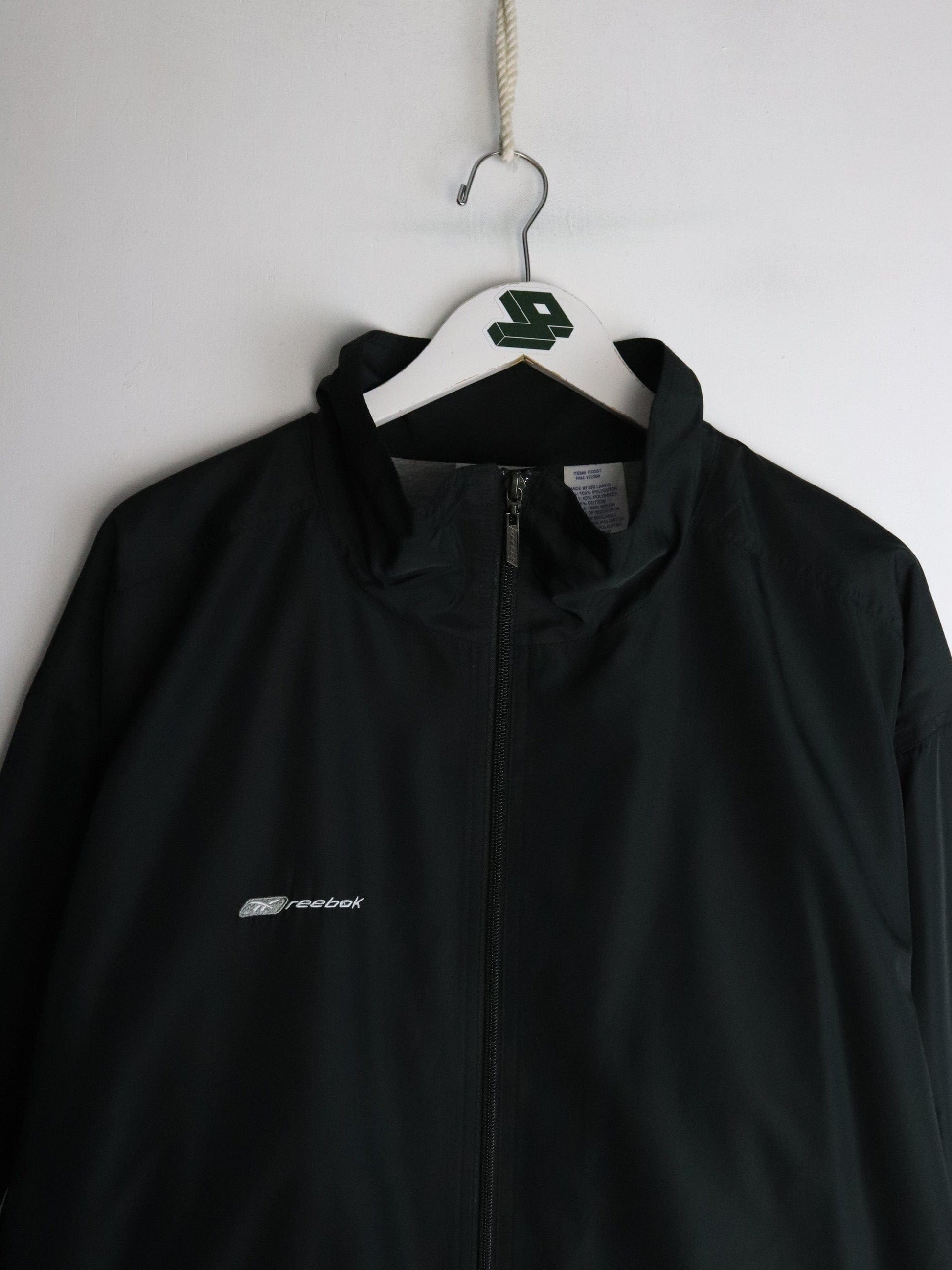 Vintage Reebok Windbreaker Mens XL Black from propervintagecanada
