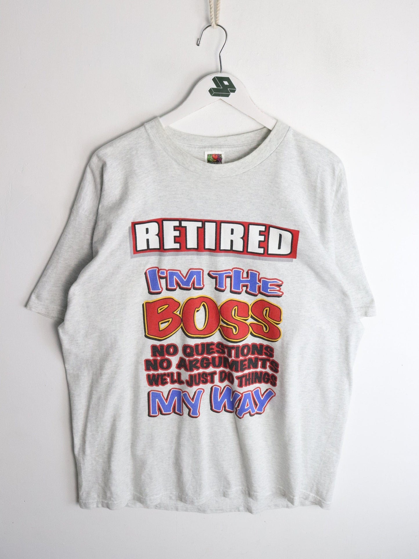 Vintage Retired T Shirt Mens 2XL Grey from propervintagecanada