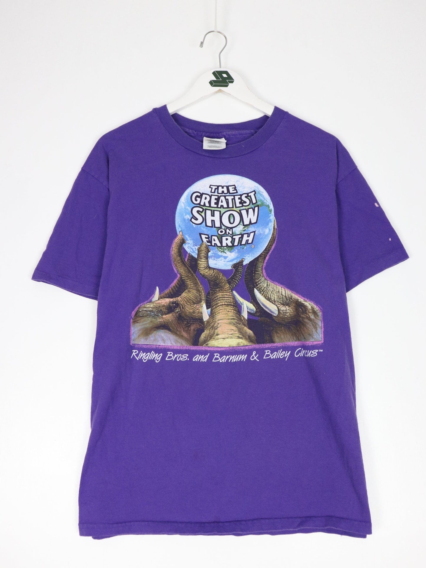 Vintage Ringling Bros T Shirt Mens L Purple Circus Animals
