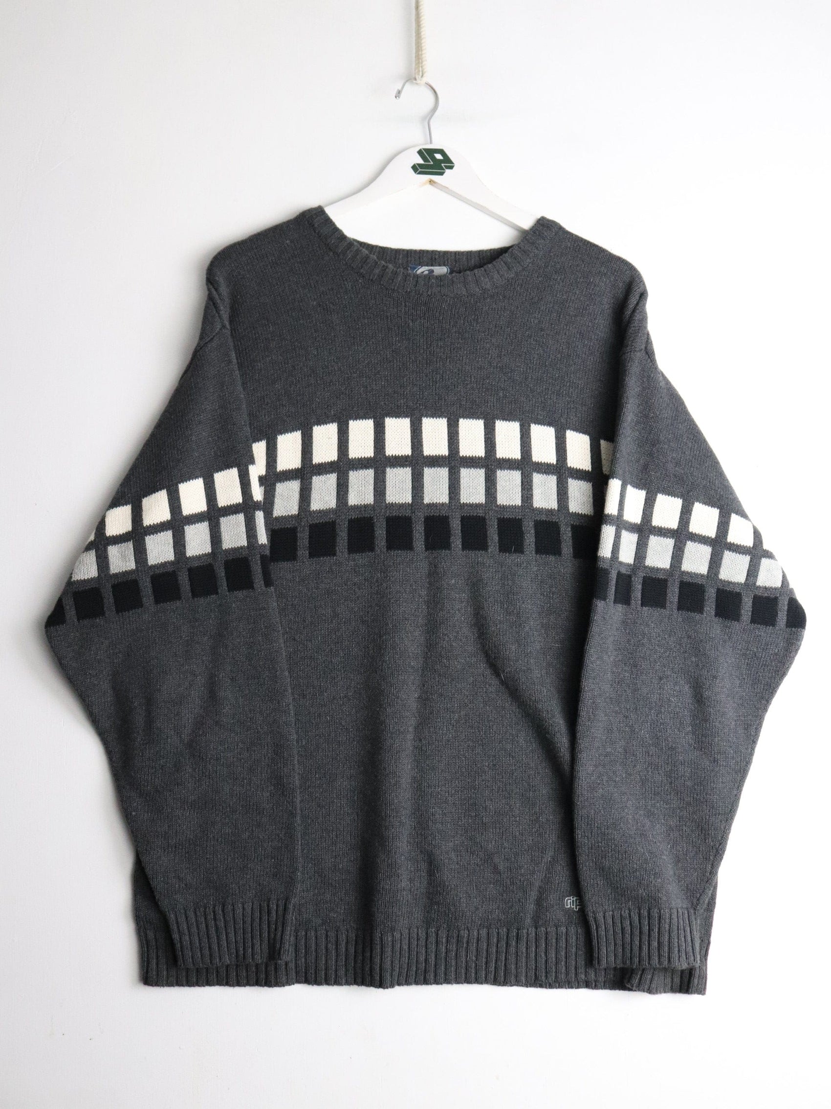 Vintage Ripzone Sweater Mens Large Grey Knit from propervintagecanada