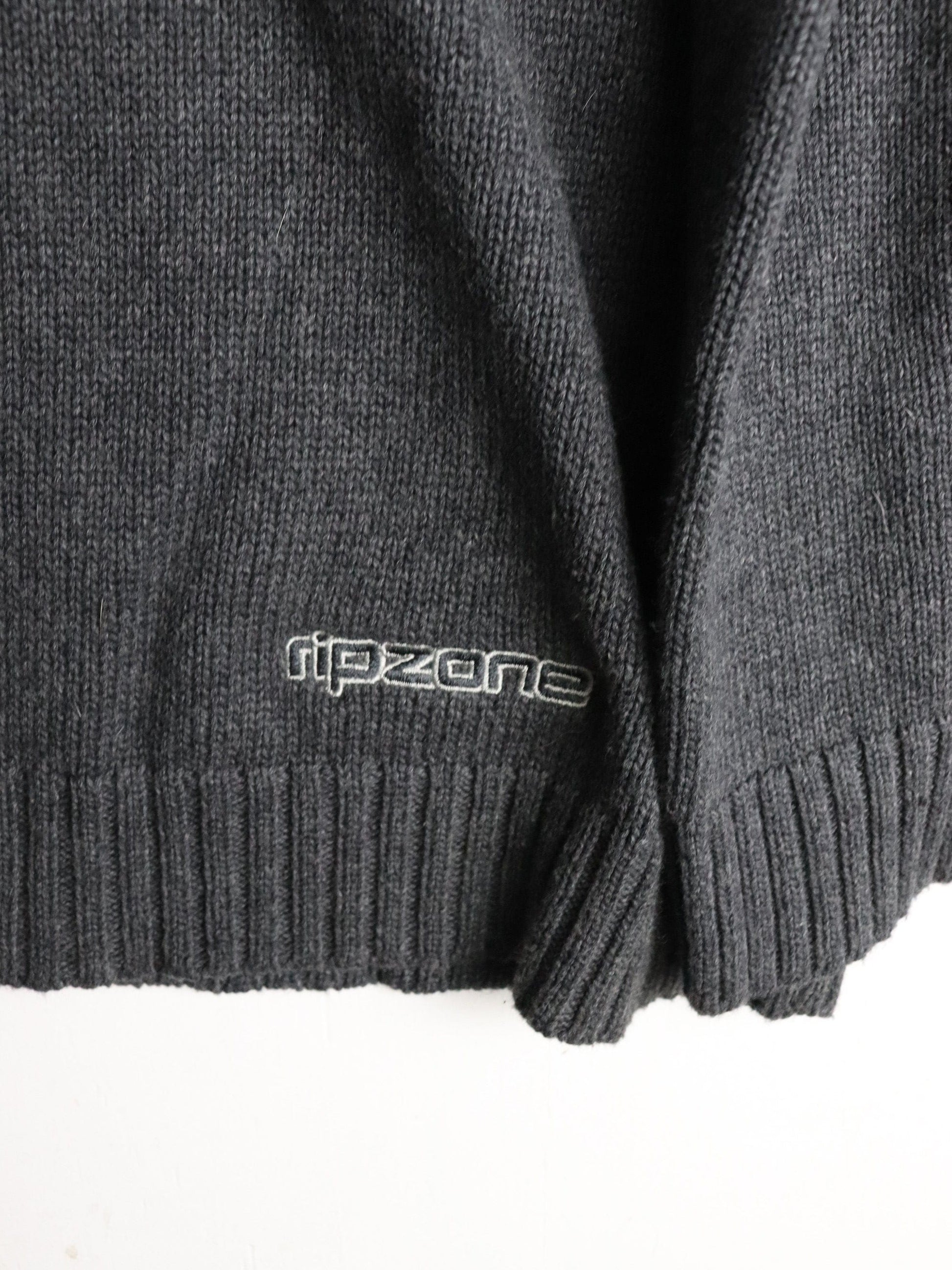 Vintage Ripzone Sweater Mens Large Grey Knit from propervintagecanada