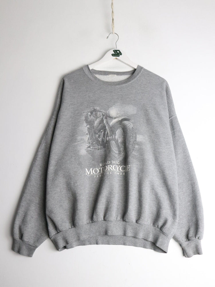 Vintage Road Hog Motorcycle Sweatshirt Mens XL Grey from propervintagecanada