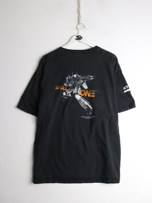 Vintage Robotech T Shirt Mens XL Black Skull One Anime from propervintagecanada