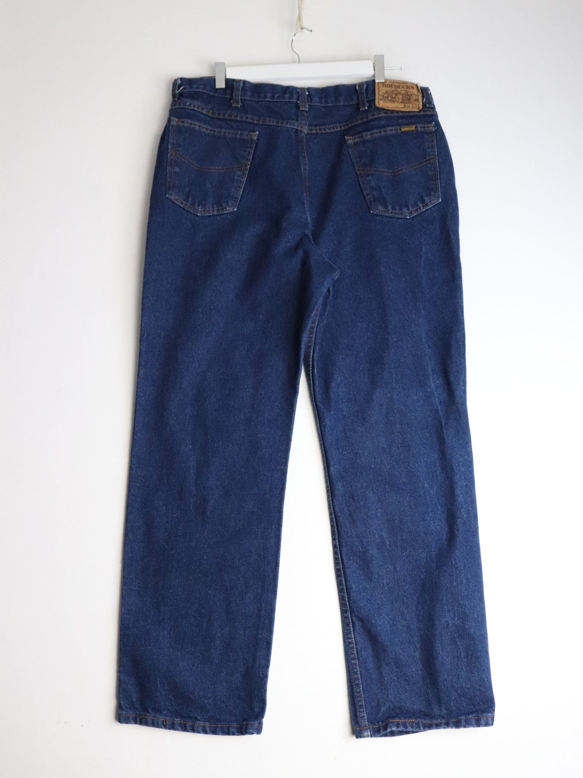 Vintage Roebucks Pants Mens 36 x 30 Blue Denim Jeans from propervintagecanada