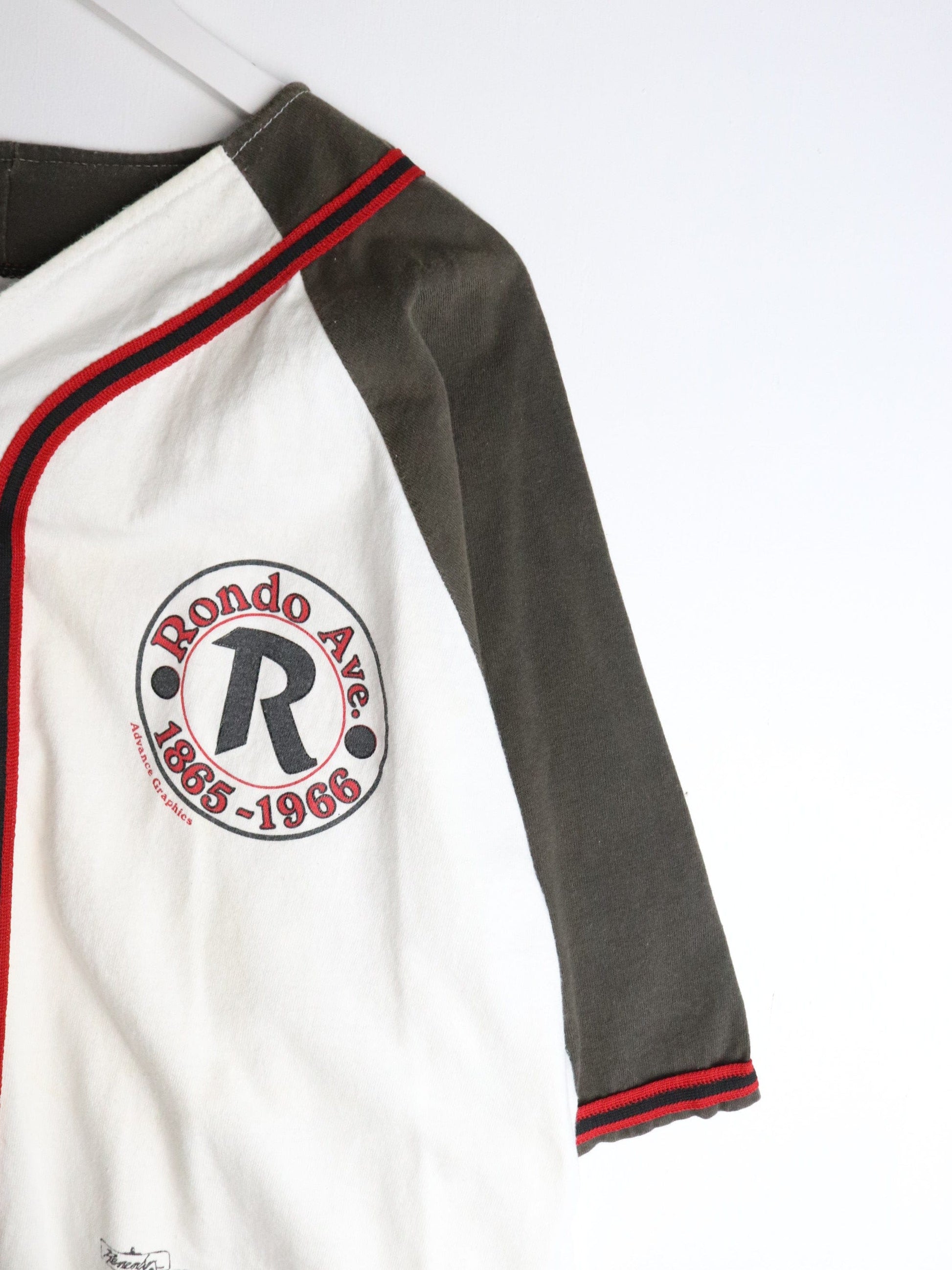 Vintage Rondo Ave Baseball Shirt Mens 2XL White from propervintagecanada