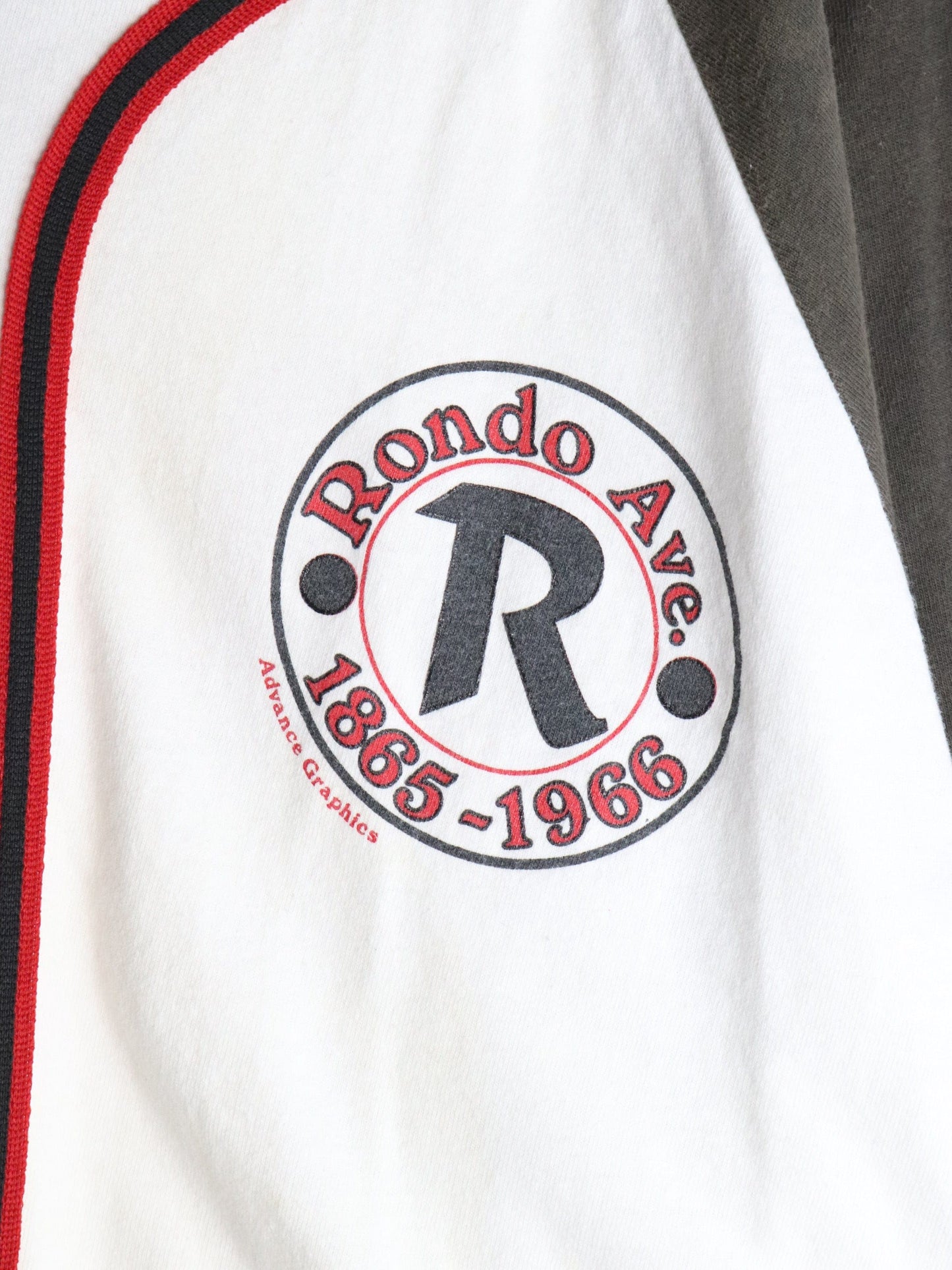 Vintage Rondo Ave Baseball Shirt Mens 2XL White from propervintagecanada