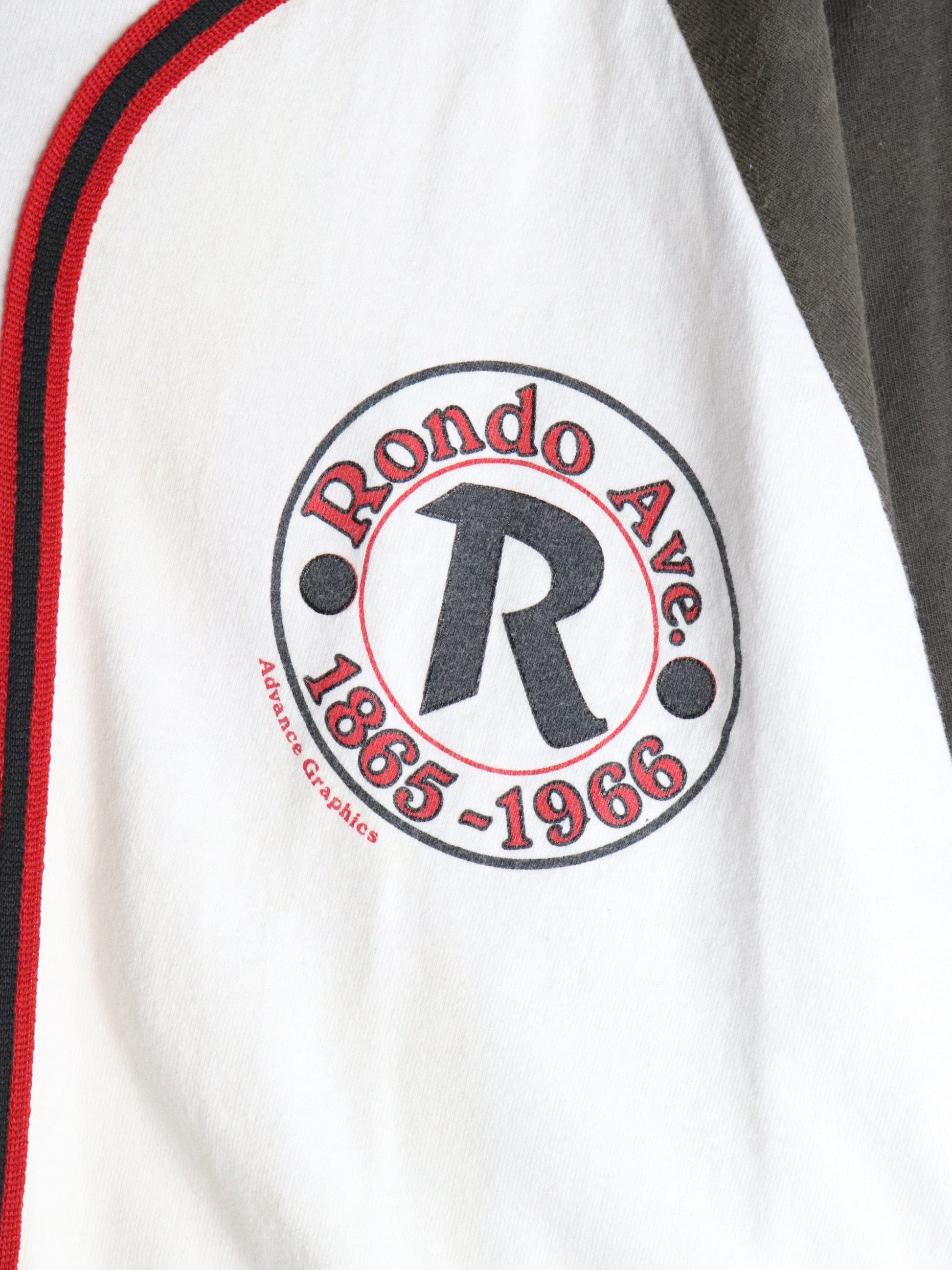Vintage Rondo Ave Baseball Shirt Mens 2XL White from propervintagecanada