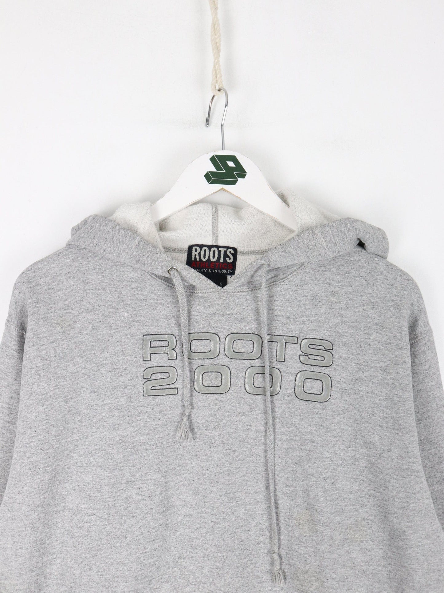 Vintage Roots Sweatshirt Fits Mens Small Grey Hoodie from propervintagecanada