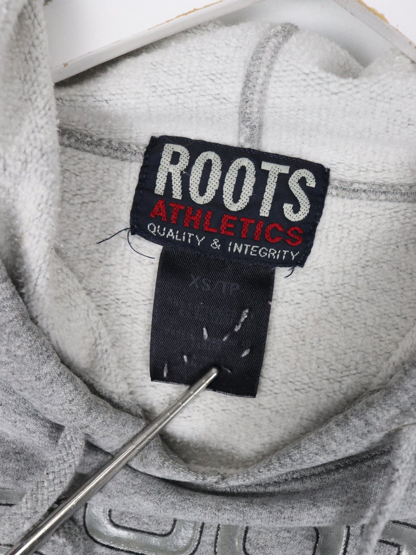 Vintage Roots Sweatshirt Fits Mens Small Grey Hoodie from propervintagecanada