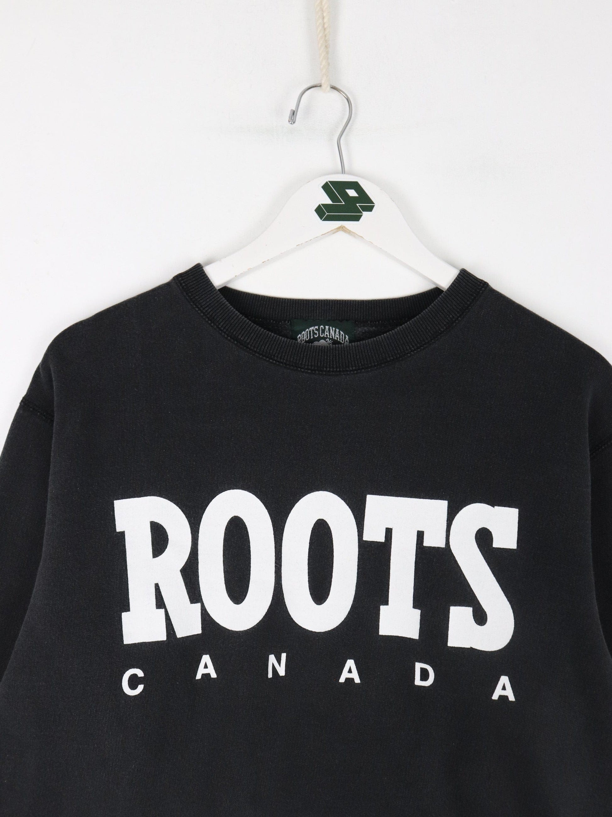 Vintage Roots Sweatshirt Fits Youth Large Black from propervintagecanada