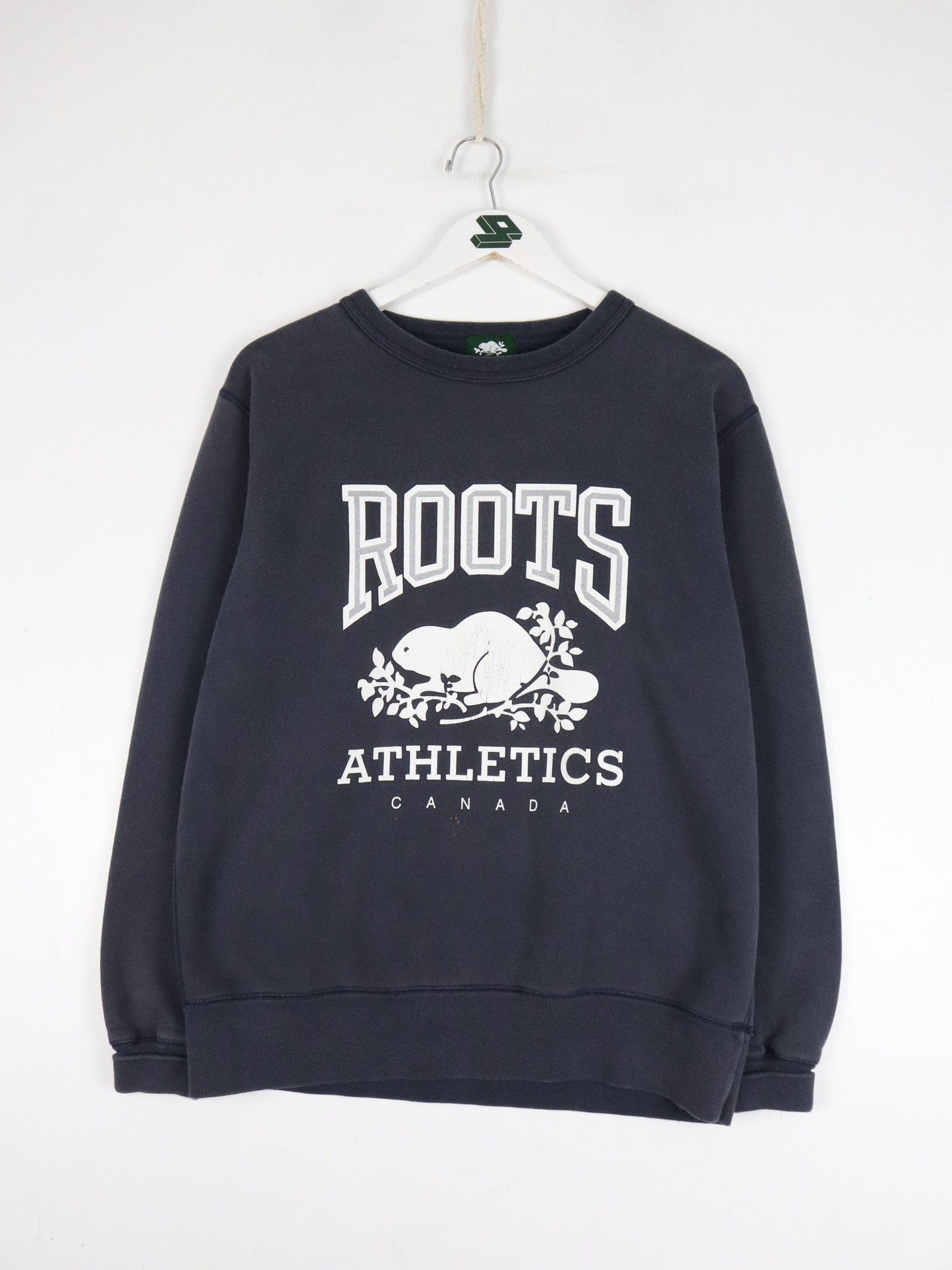 Vintage Roots Sweatshirt Mens XS Blue from propervintagecanada