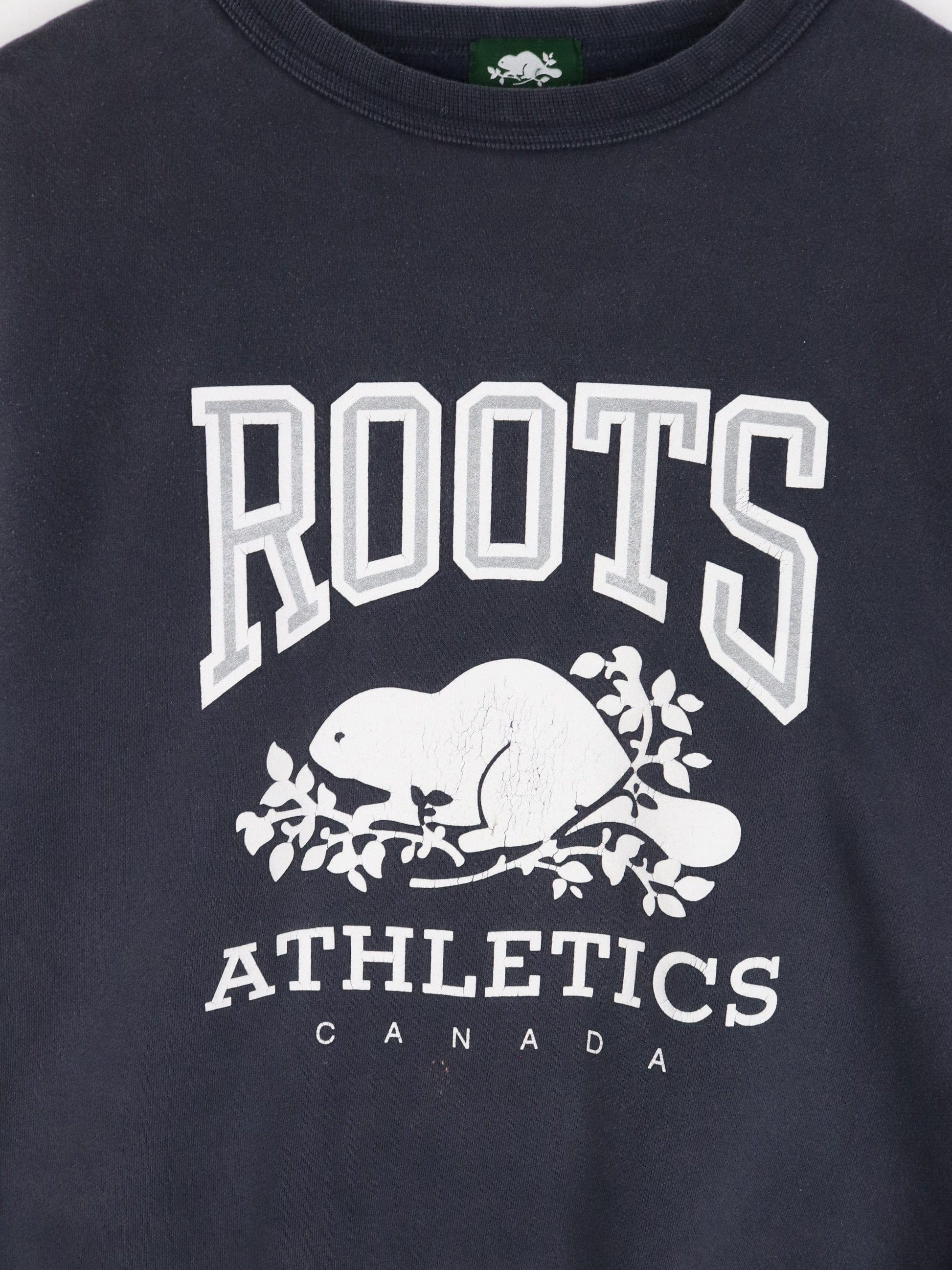 Vintage Roots Sweatshirt Mens XS Blue from propervintagecanada