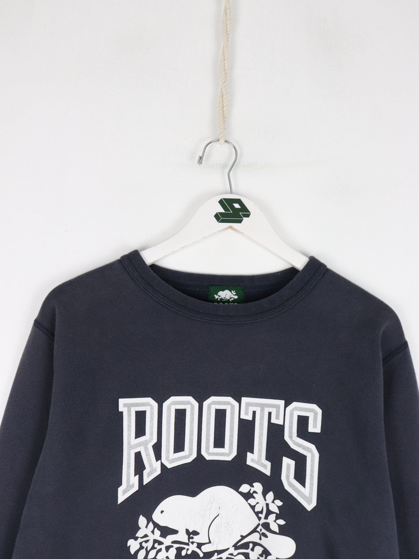 Vintage Roots Sweatshirt Mens XS Blue from propervintagecanada