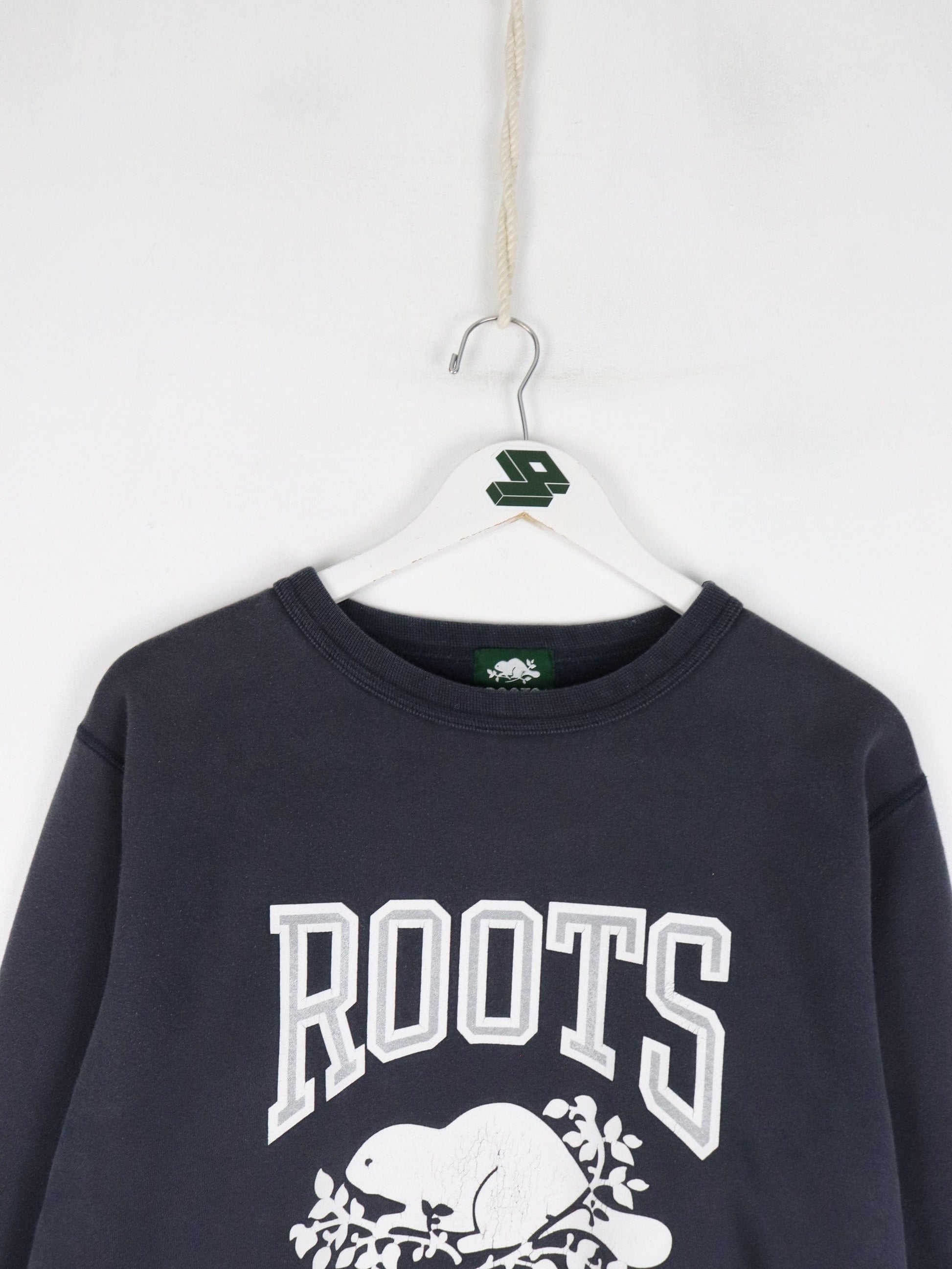 Vintage Roots Sweatshirt Mens XS Blue from propervintagecanada