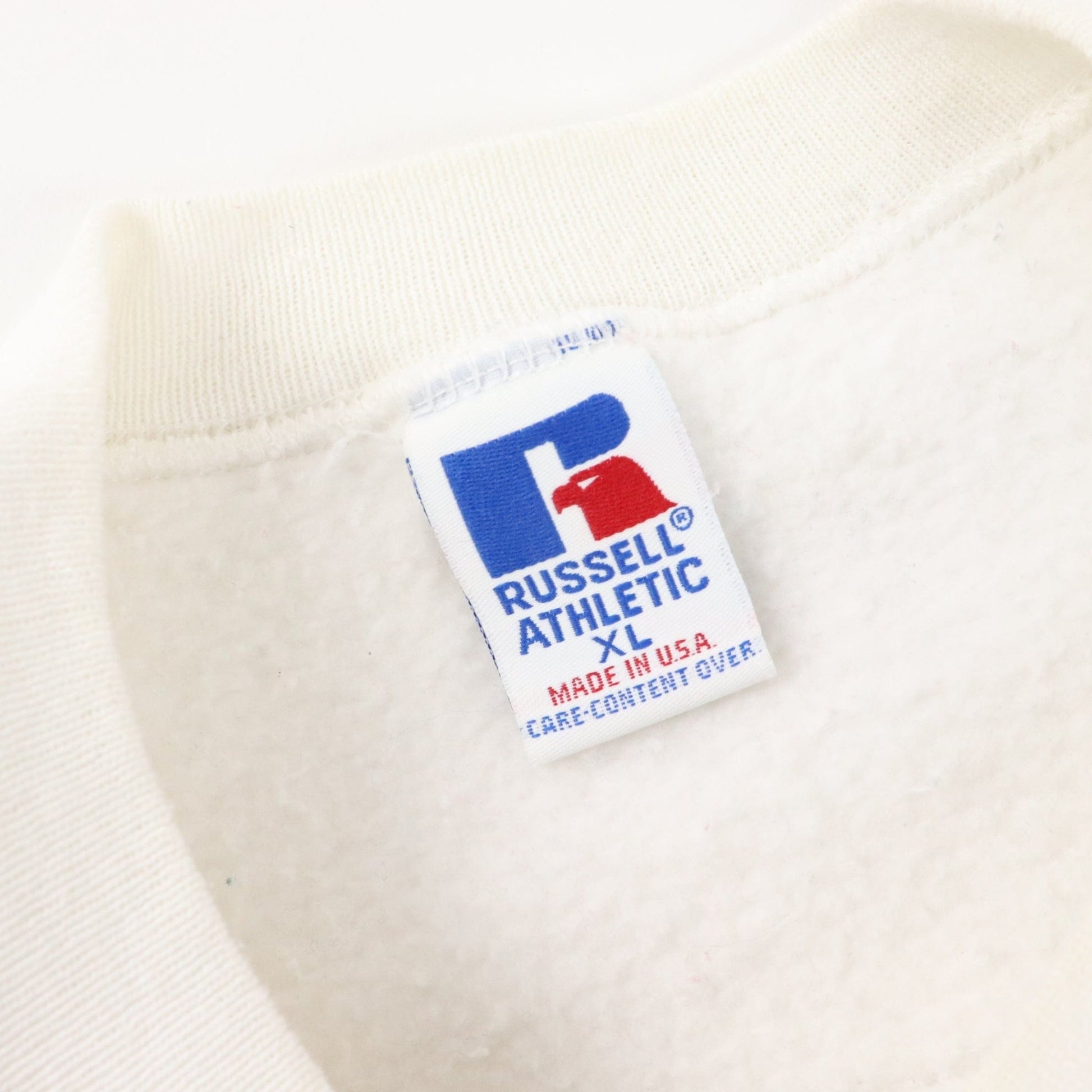 Vintage Russell Athletic Sweatshirt Fits Mens Large White SmithKline Consumer Products Sweater from propervintagecanada