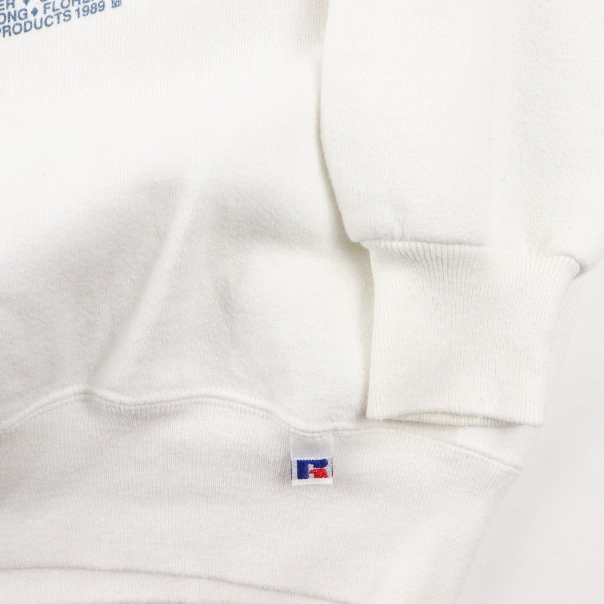 Vintage Russell Athletic Sweatshirt Fits Mens Large White SmithKline Consumer Products Sweater from propervintagecanada