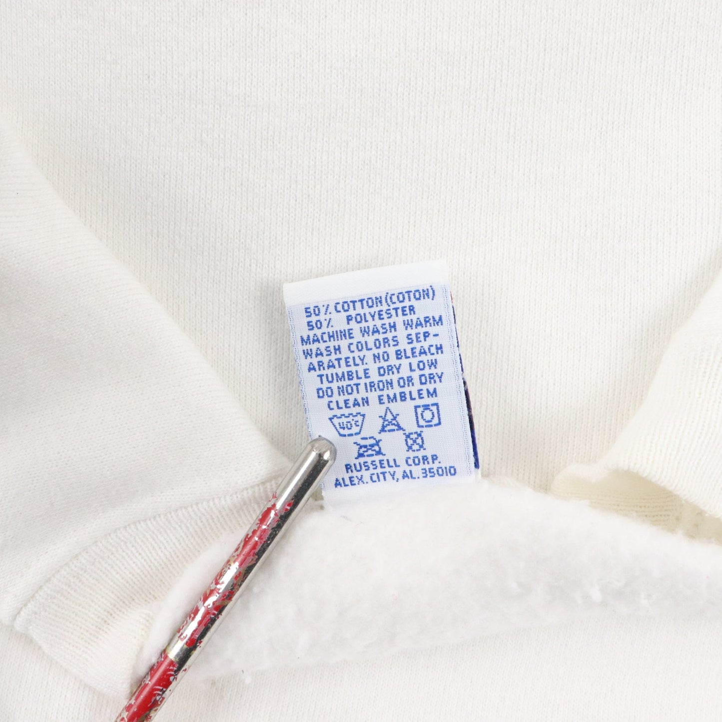 Vintage Russell Athletic Sweatshirt Fits Mens Large White SmithKline Consumer Products Sweater from propervintagecanada