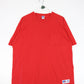 Vintage Russell Athletic T Shirt Mens 2XL Red Pocket Blank 90s