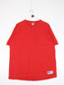 Vintage Russell Athletic T Shirt Mens 2XL Red Pocket Blank 90s