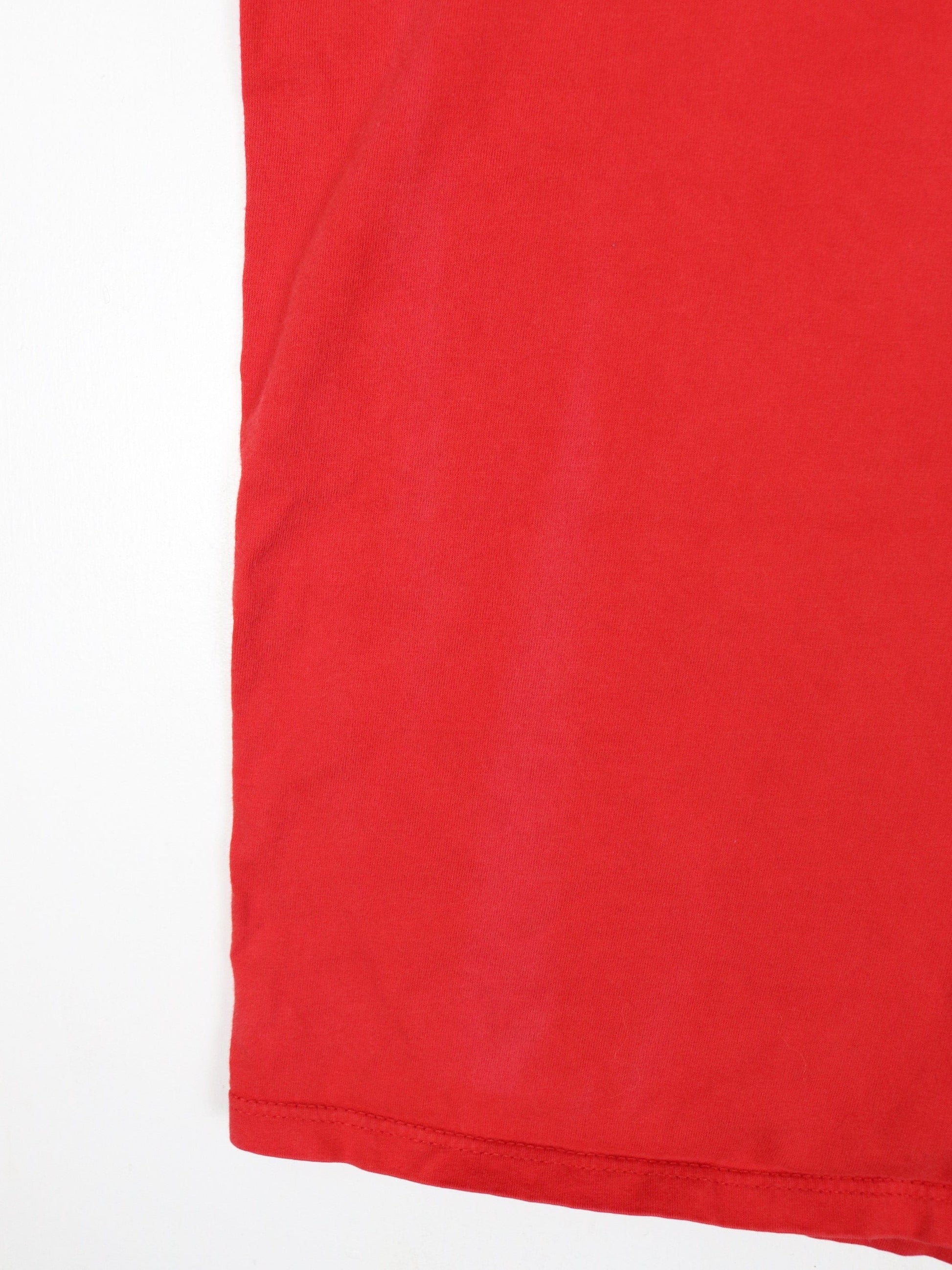 Vintage Russell Athletic T Shirt Mens 2XL Red Pocket Blank 90s